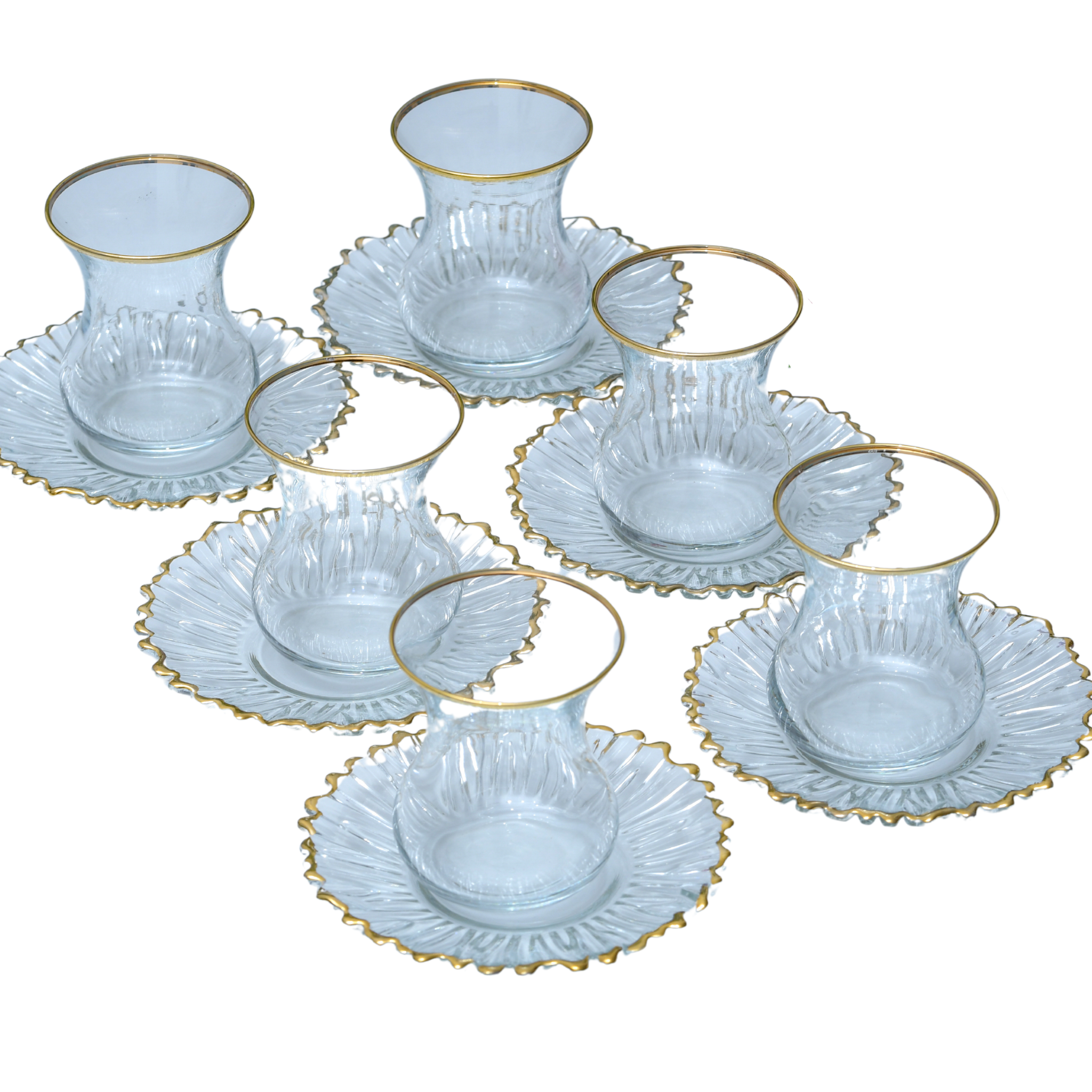 Service à Thé en Verre | Élégance Dorée & Raffinement | Fiolla Home
