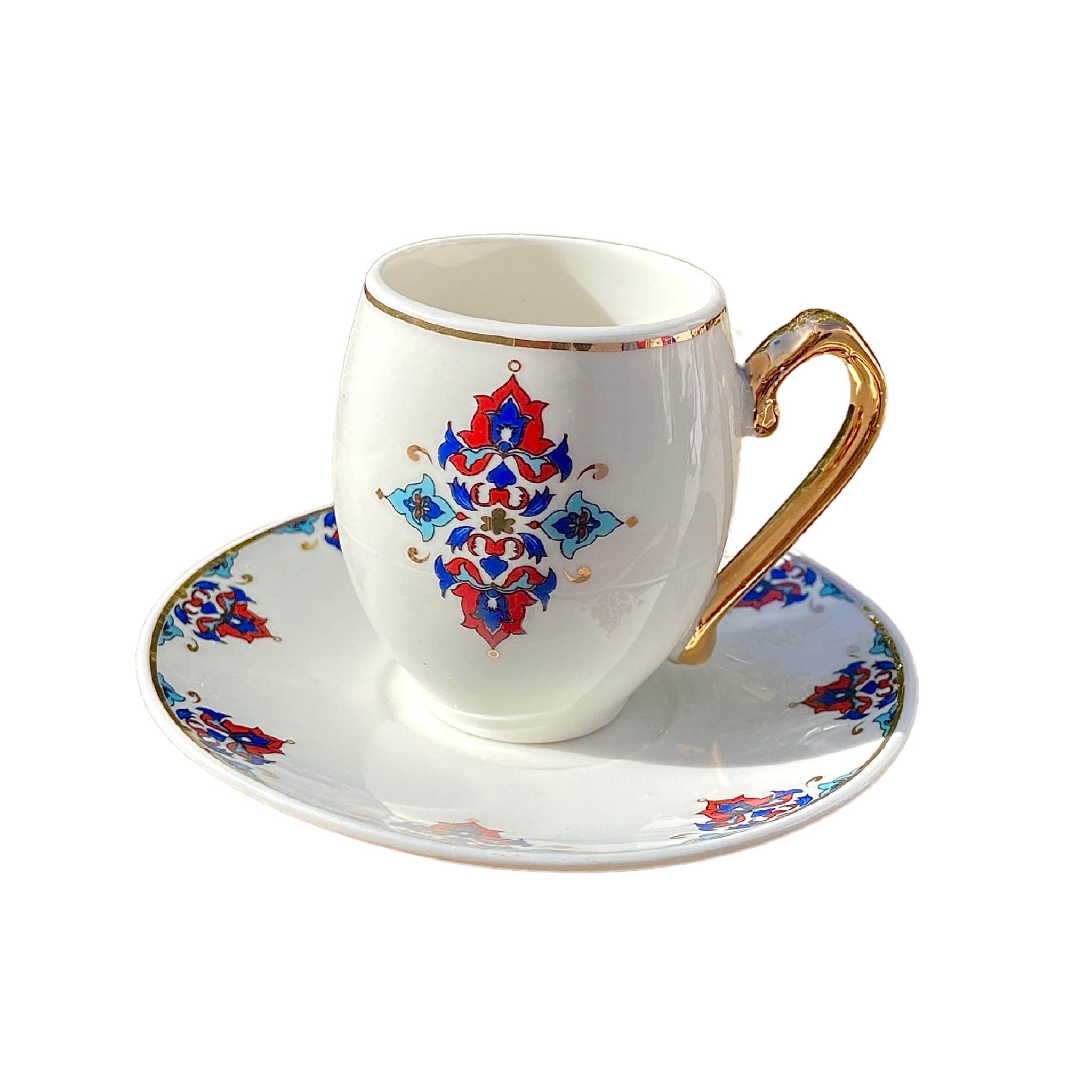 Service à Café Noir | Élégance Artisanale & Détails Dorés | Fiolla Home