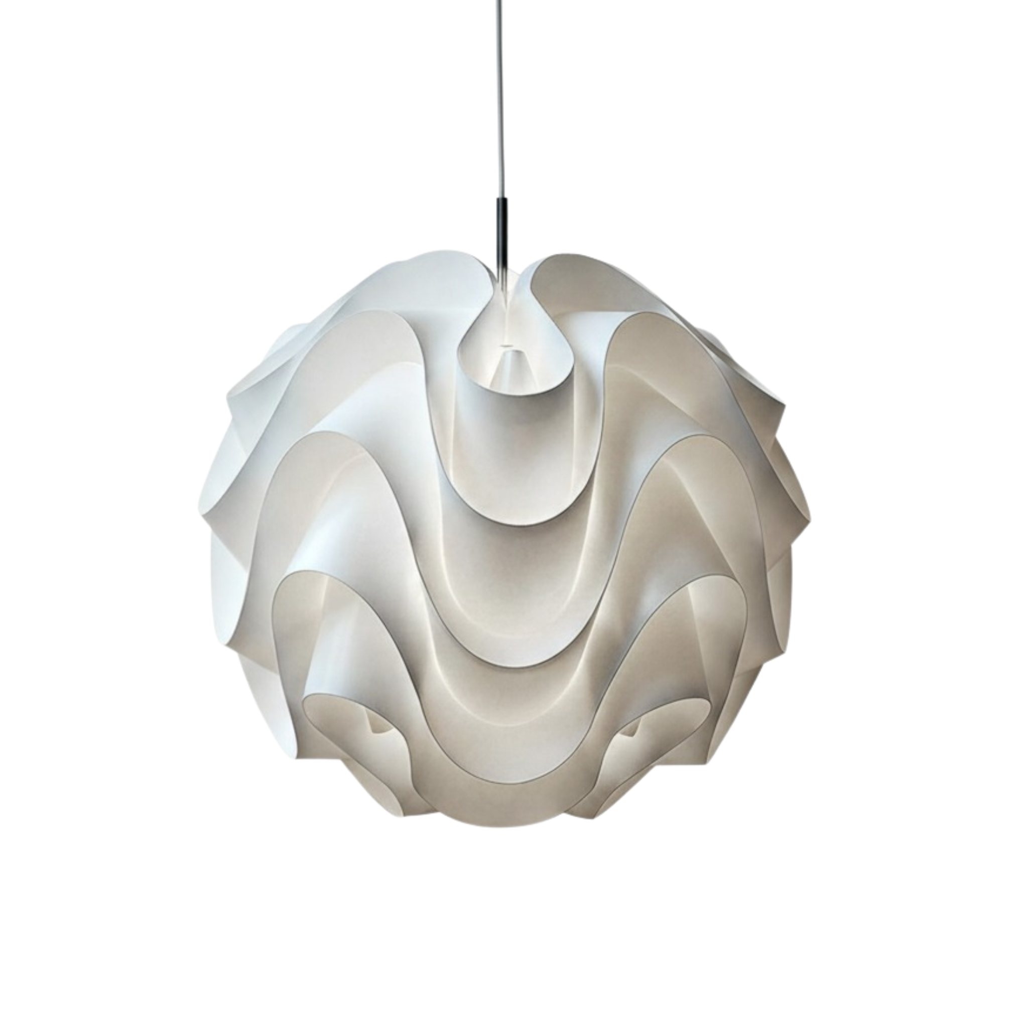 Lustre design blanc Tunisie | Suspension sculpturale | Fiolla Home