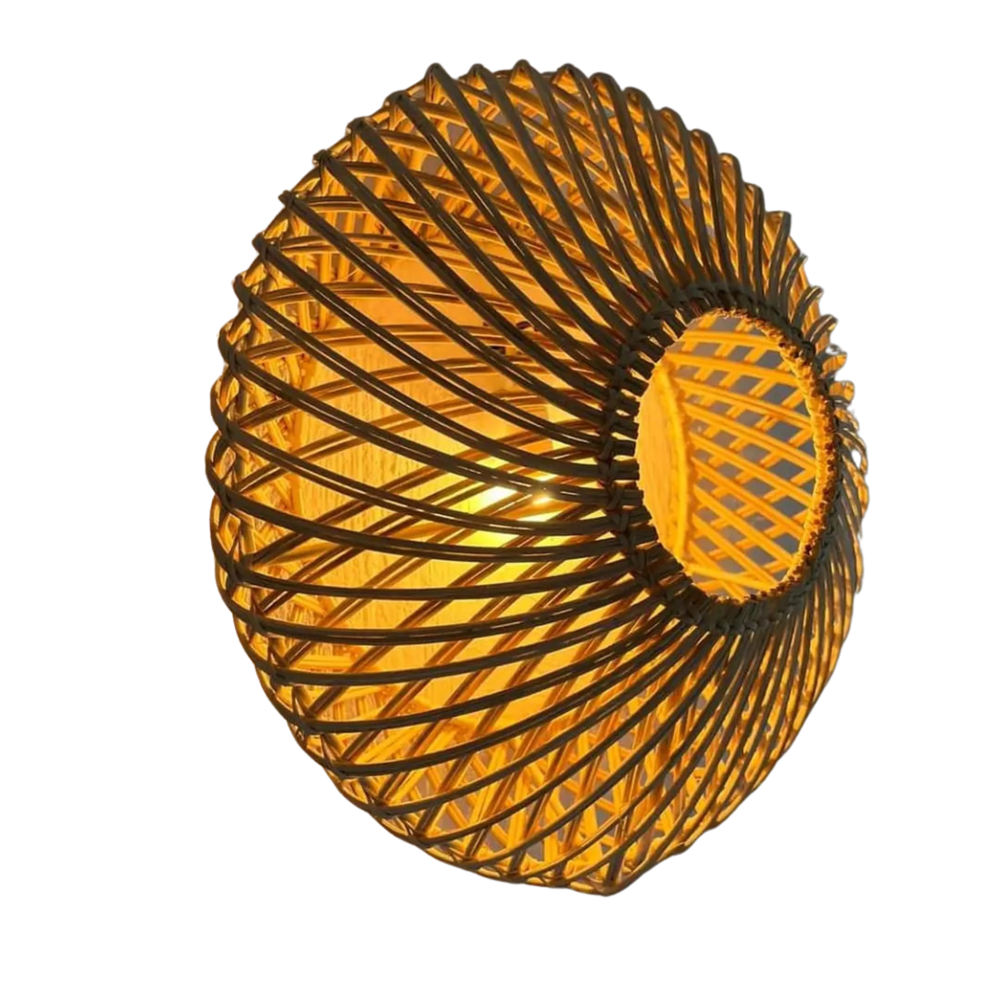 Applique murale en rotin faite main – Artisanat tunisien | Éclairage décoratif naturel