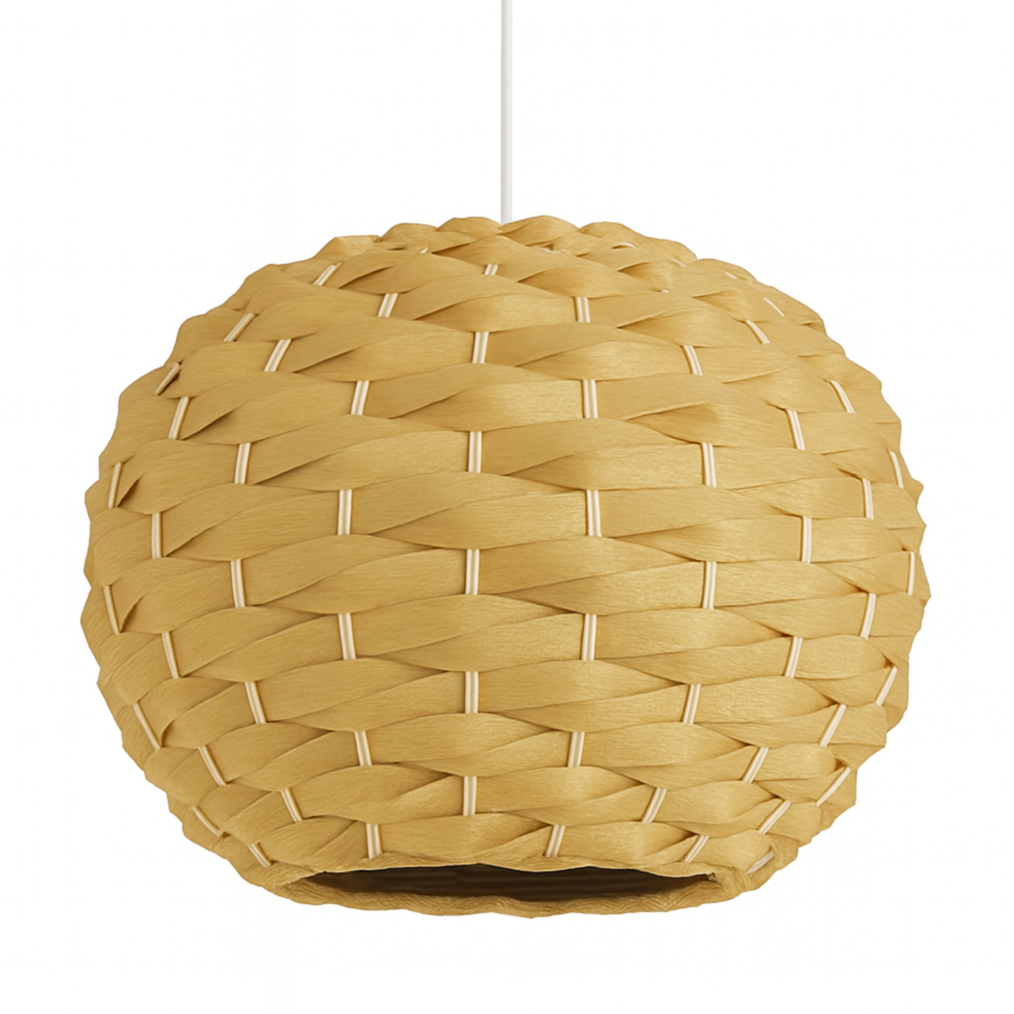 Suspension en Rotin Industriel Tressé | Luminaire Globe | Fiolla Home Tunisie