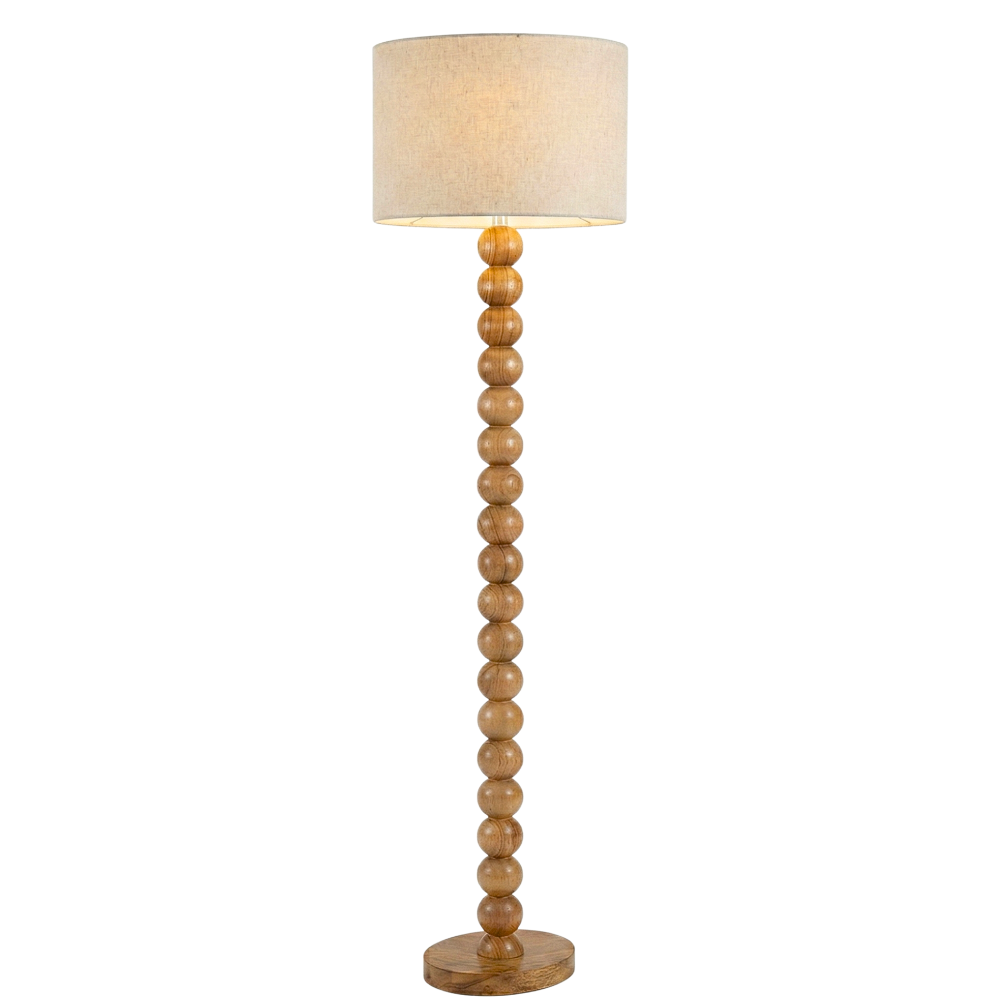 Lampadaire Artisanal en Bois Rouge – Sculpture Fait Main Luxe Tunisie