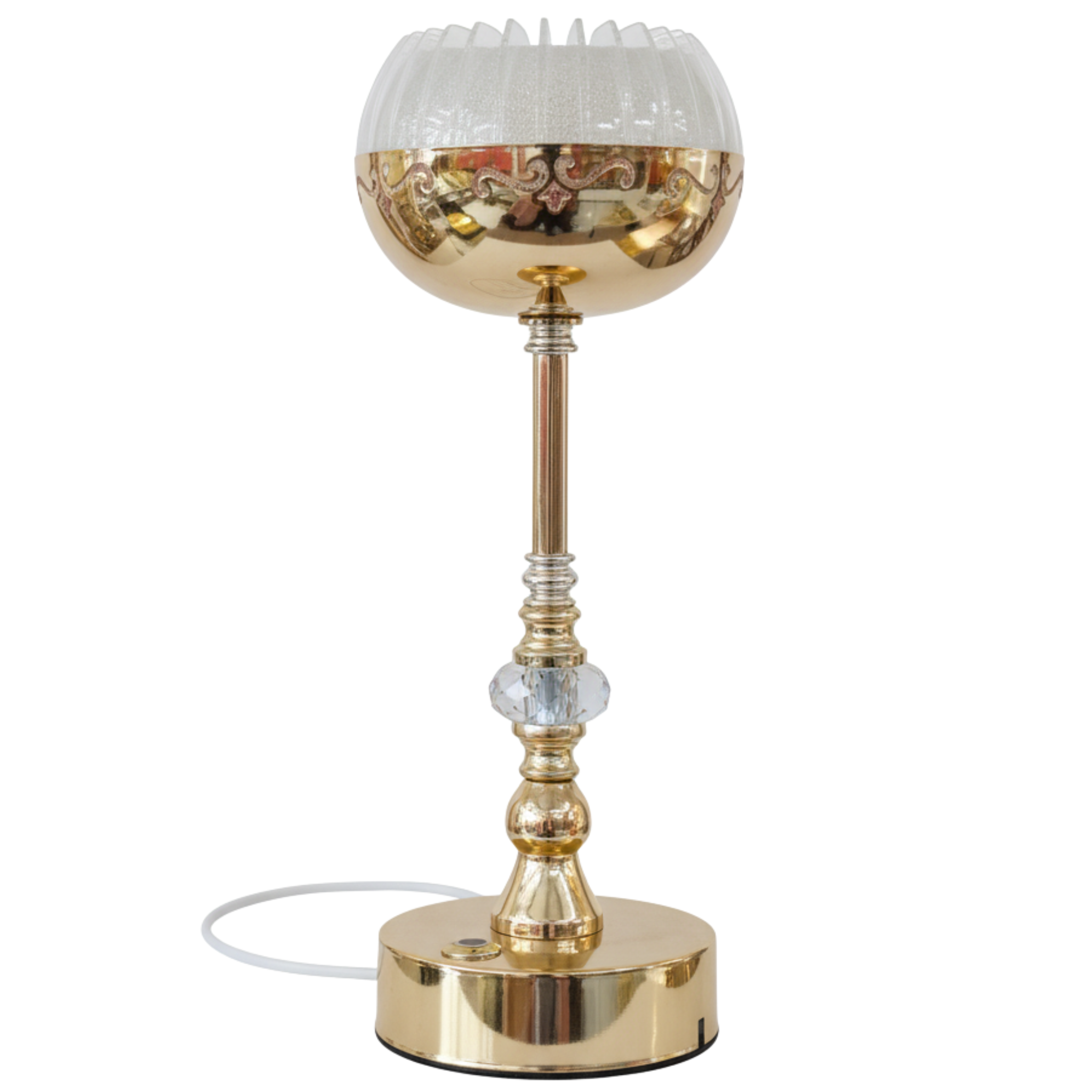 Veilleuse Dôme Doré & Cristal | Lampe de Table | Fiolla Home