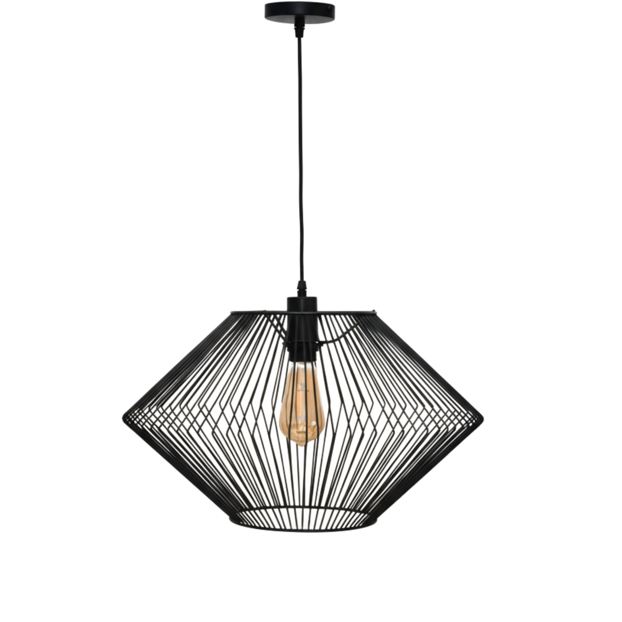 Luminaire Suspension Diamant Noir | Cuisine/Salle à Manger | Fiolla Home