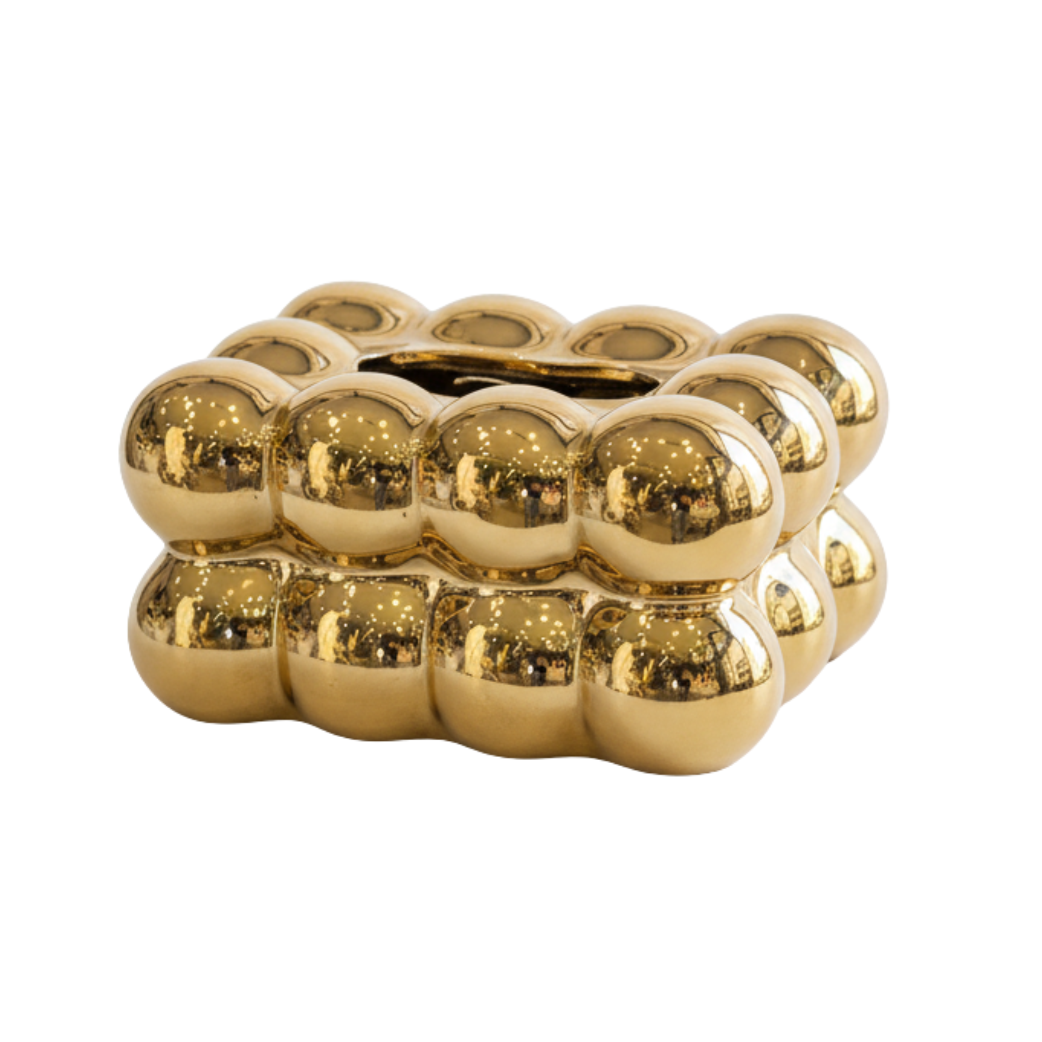 Porte-Papiers Bulle en Céramique | Dorée Luxueux Doré | Fiolla Home