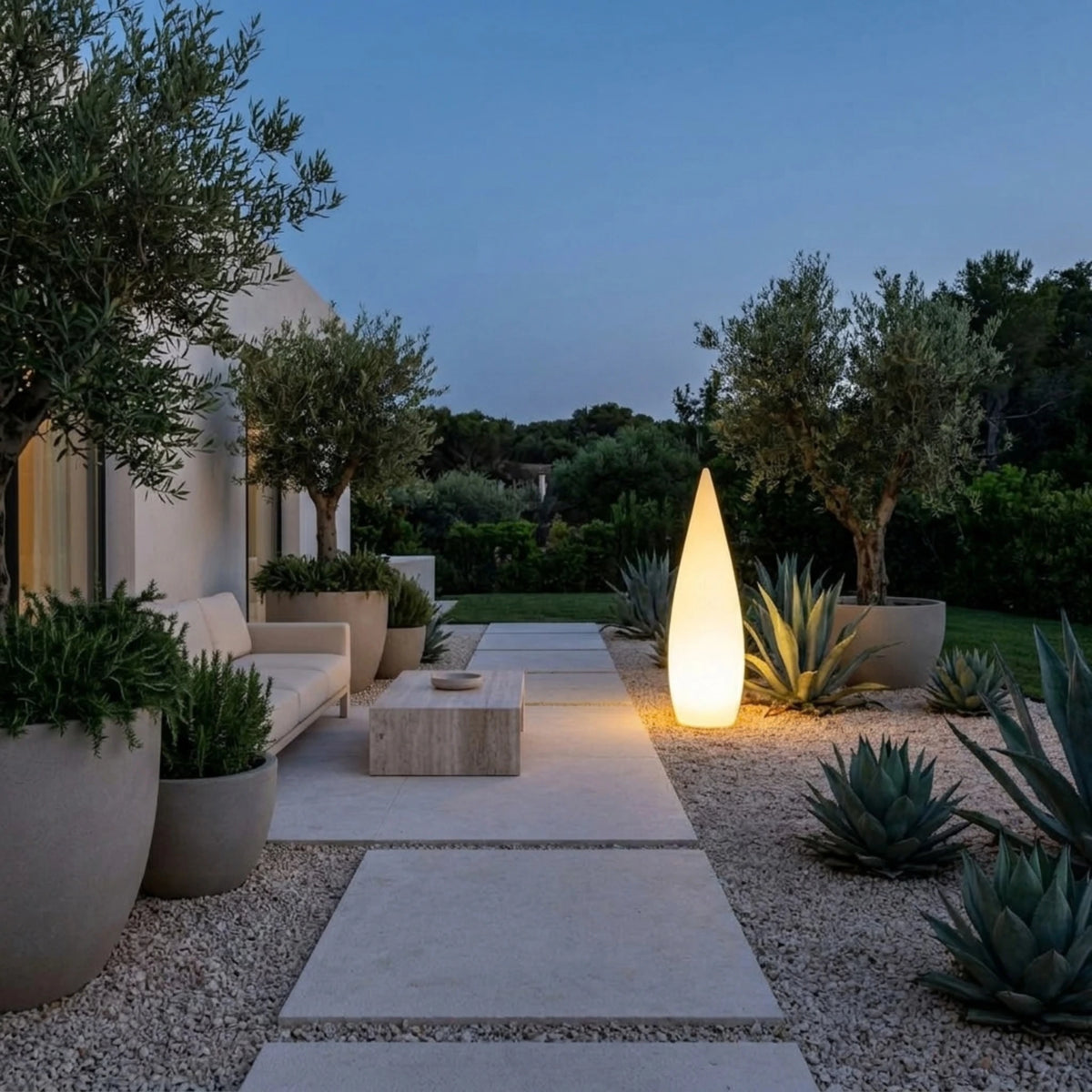 Lampadaire Extérieur Tunisie | Forme Goutte Lumineuse | Fiolla Home