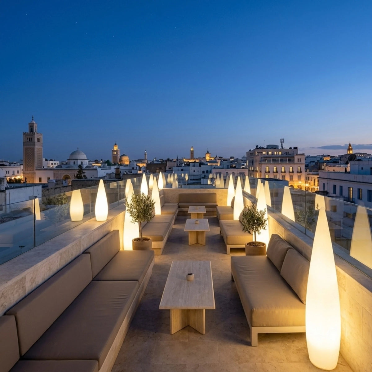 Lampadaire Extérieur Tunisie | Forme Goutte Lumineuse | Fiolla Home