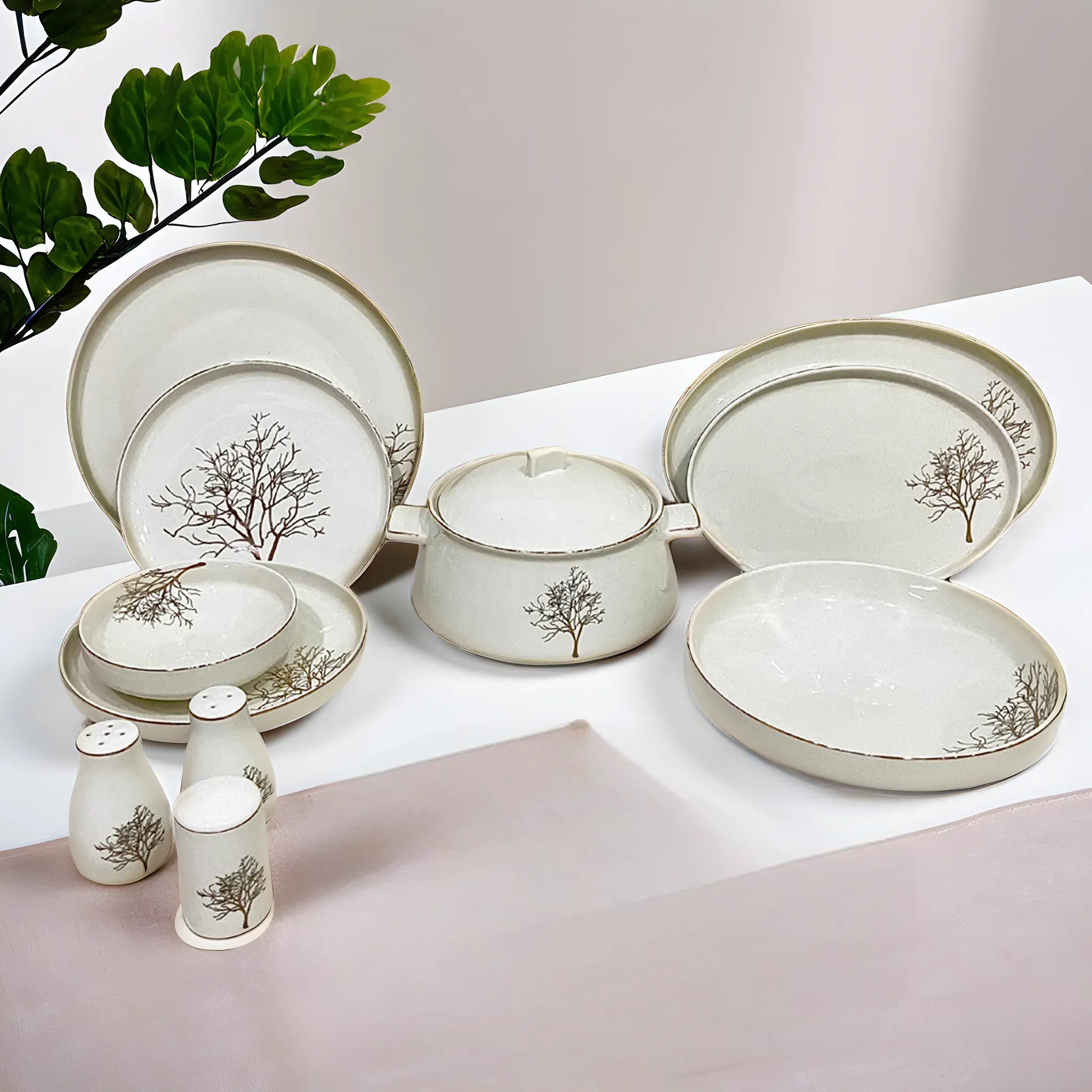 Service de Table 32 Pièces | Élégance Naturelle | Fiolla Home