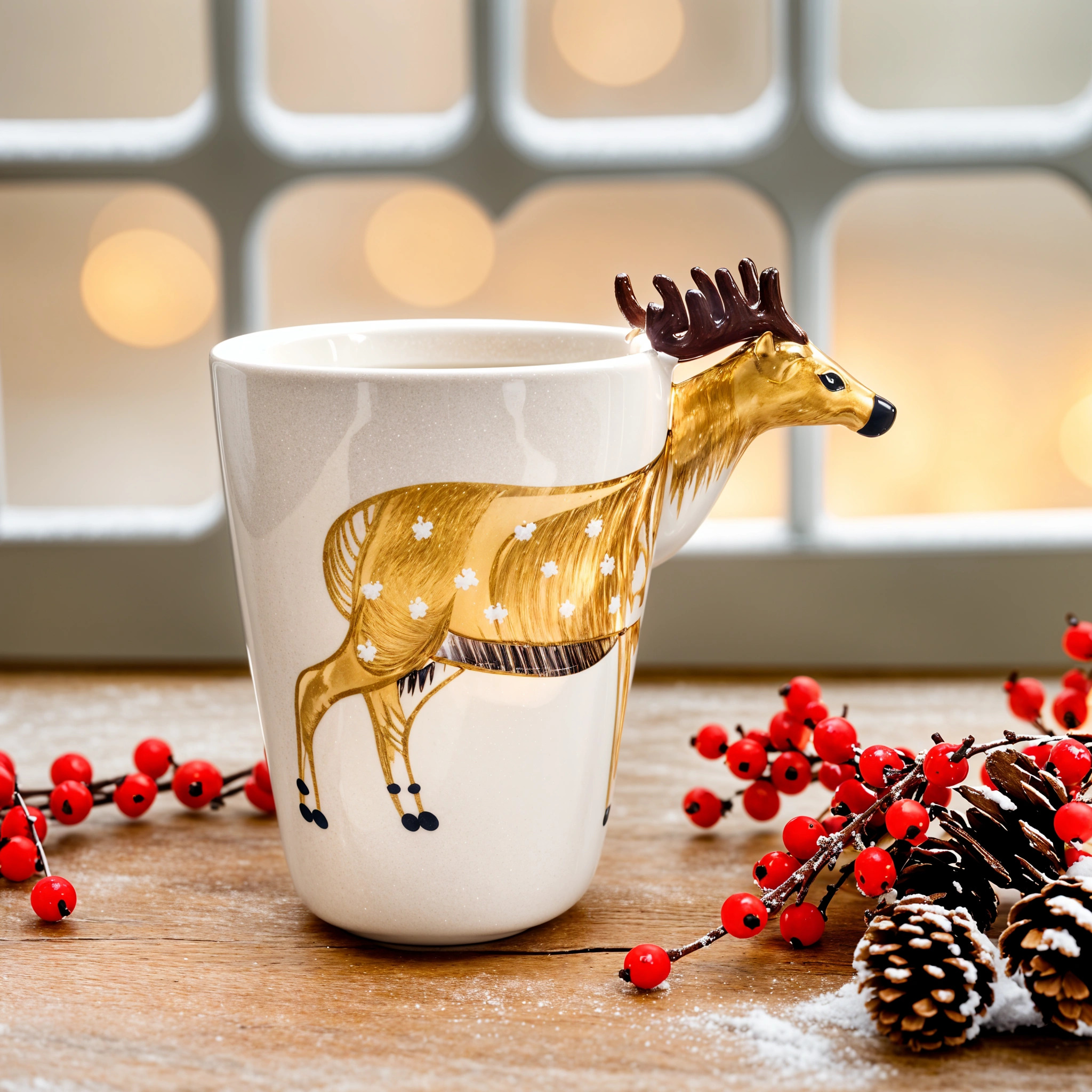 Tasse Céramique Fun avec Cerf | Thème Nature | Fiolla Home