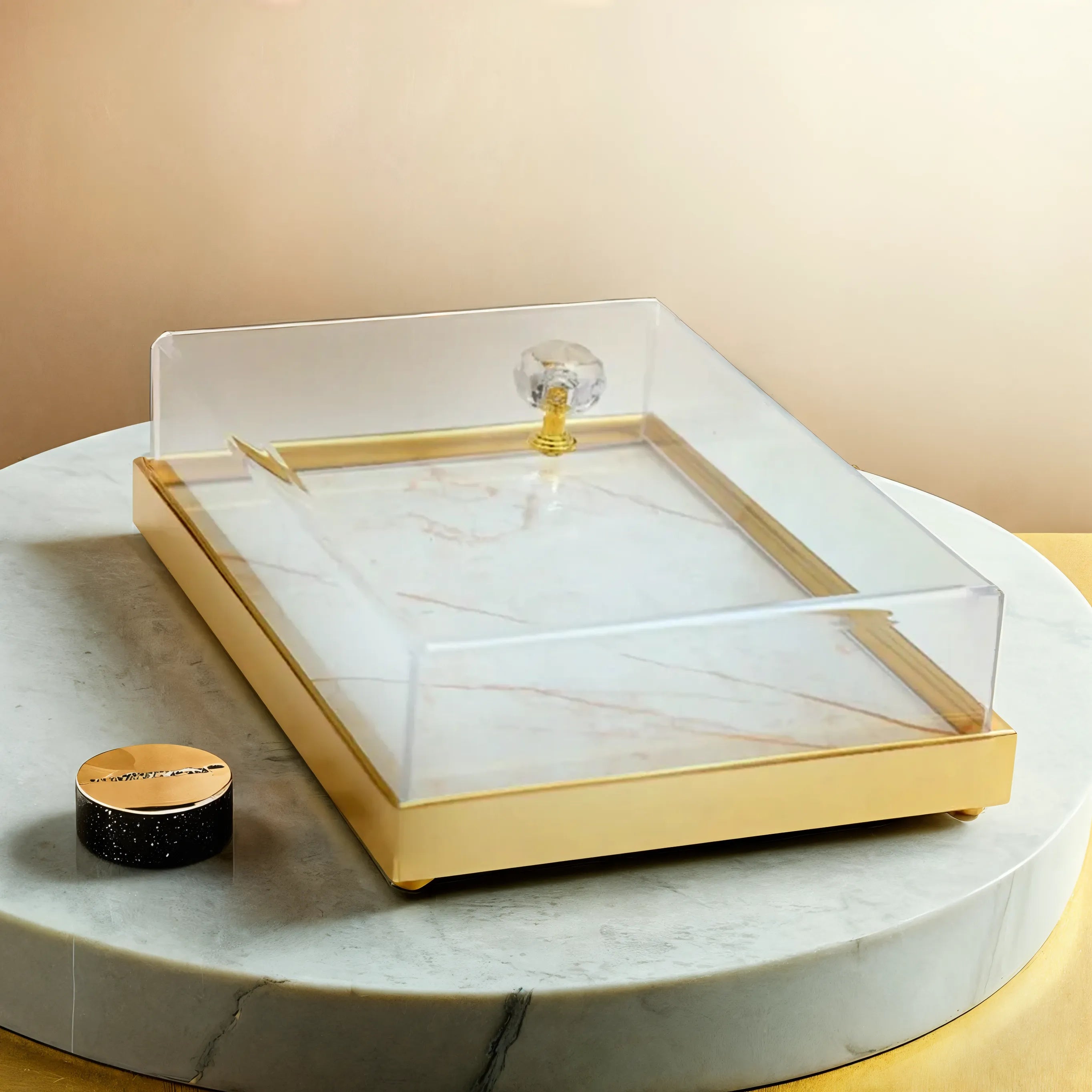 Coffret Marbré pour Gâteaux | Design Transparent | Fiolla Home