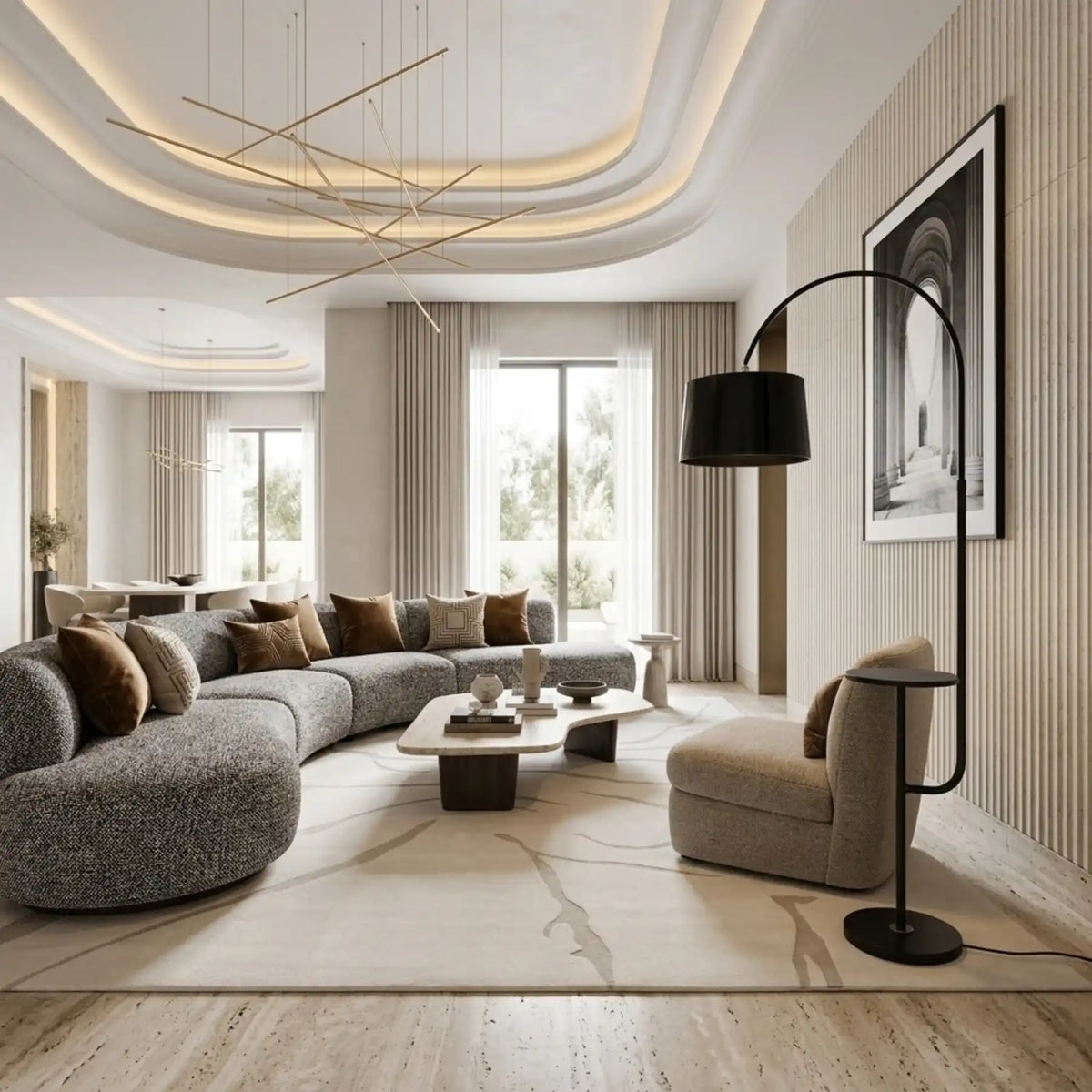 Lampadaire avec Table Intégrée – 2 en 1 Moderne