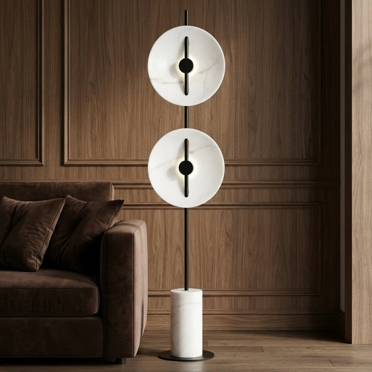 Lampadaire Design Tunisie | Effet Marbre Blanc & Noir | Fiolla Home