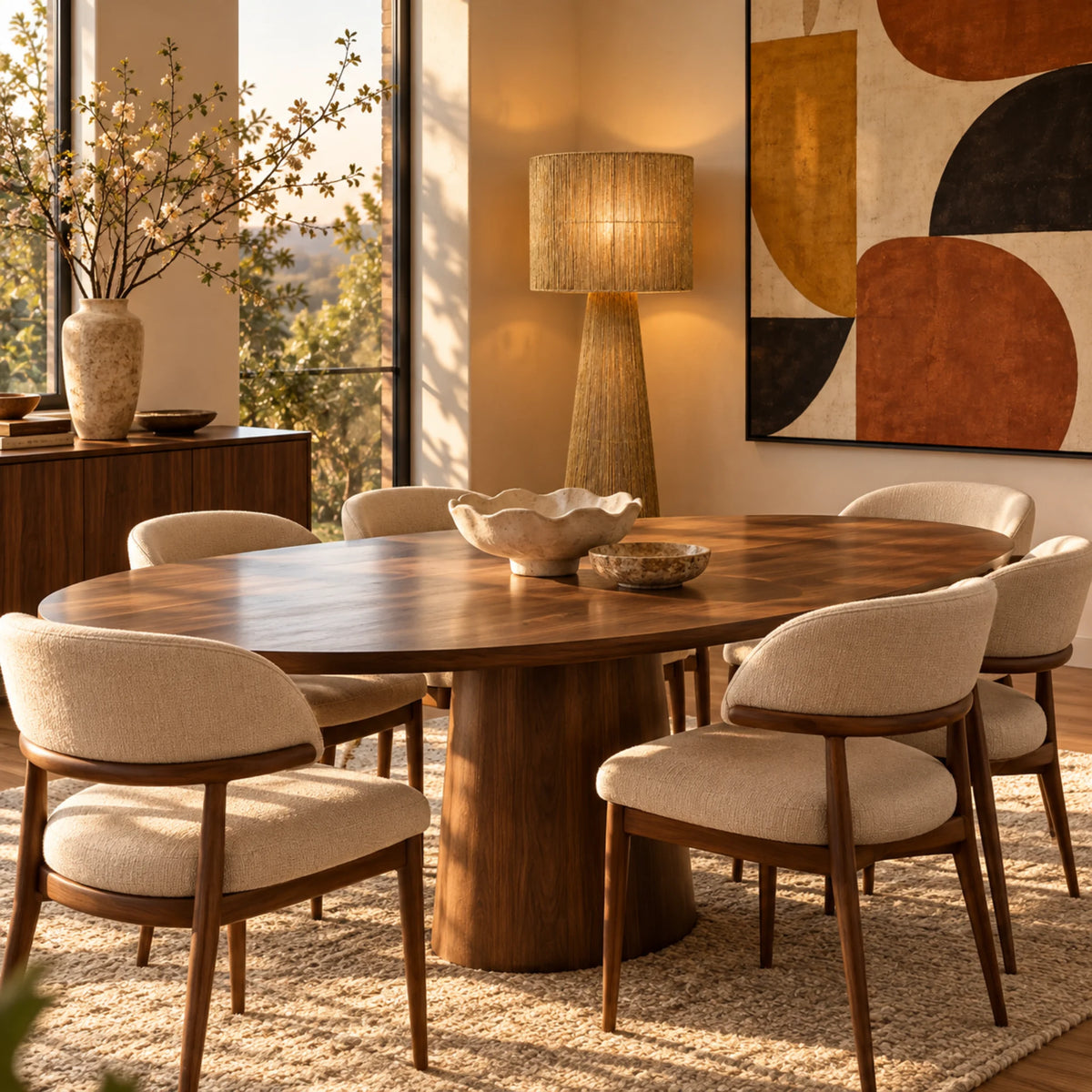 Lampadaire en Fibres de Jute | Handmade en Tunisie | Fiolla Home
