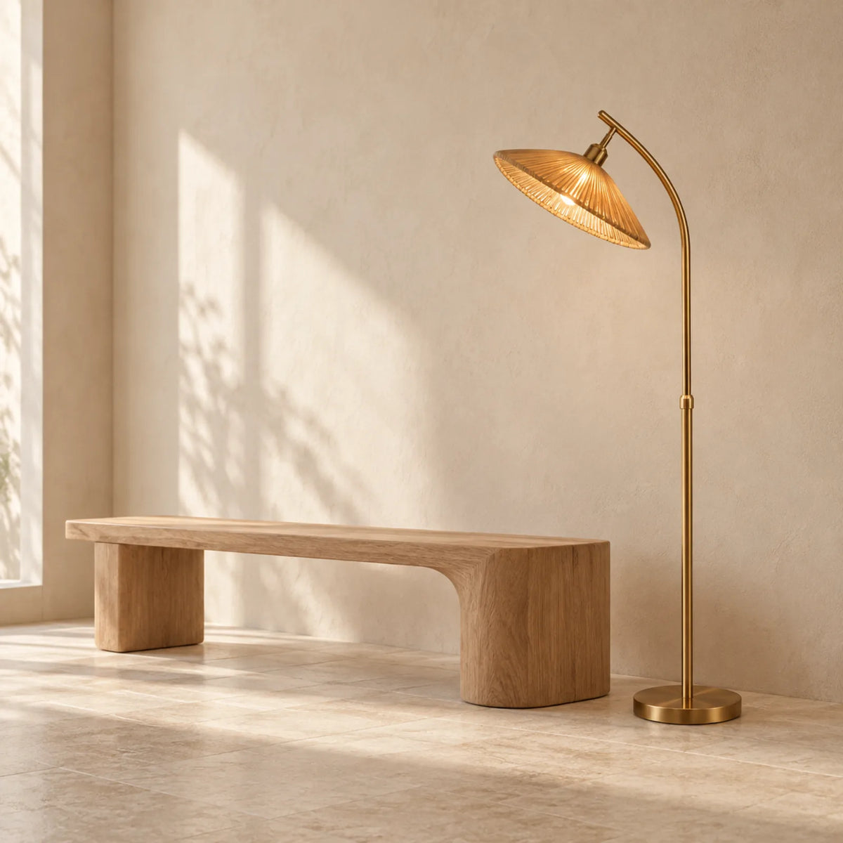 Lampadaire Chapeau en Jute | Déco Bohème Tunisie | Fiolla Home