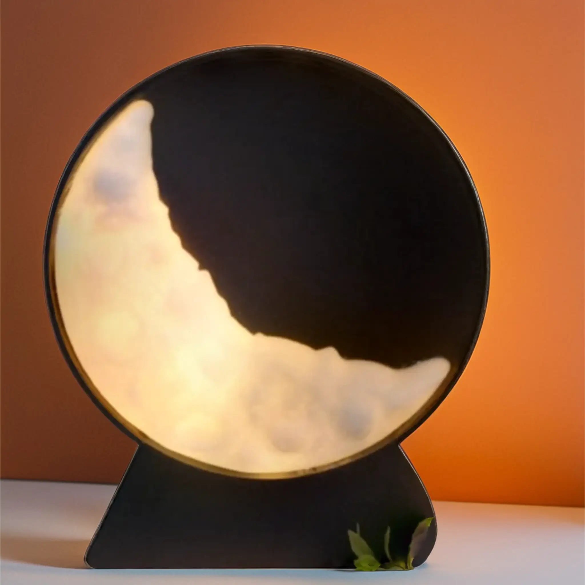 Lampe décorative en forme de lune noire avec LED, ajout chic à la décoration intérieure