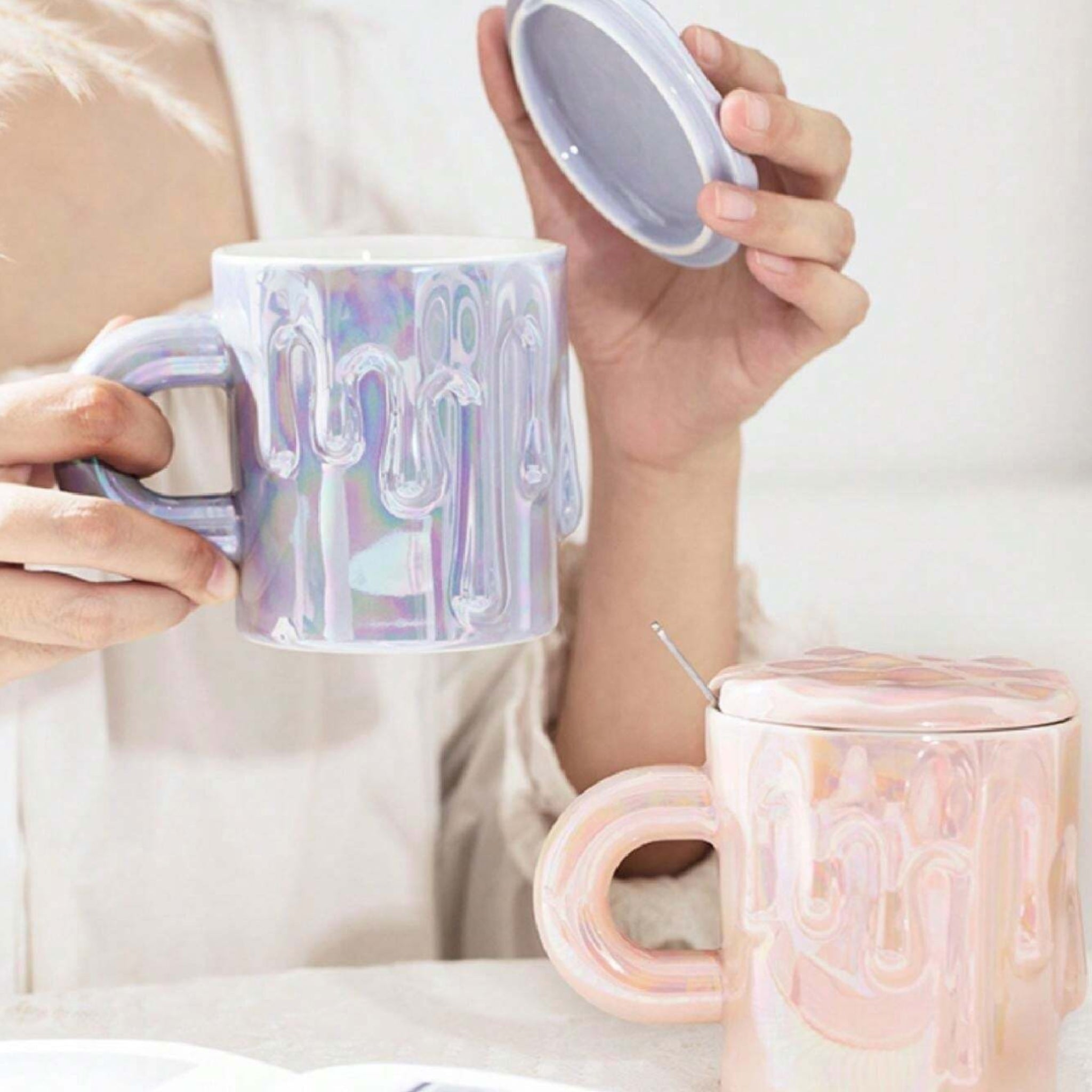 Tasse a cafe 400ml avec cuillere