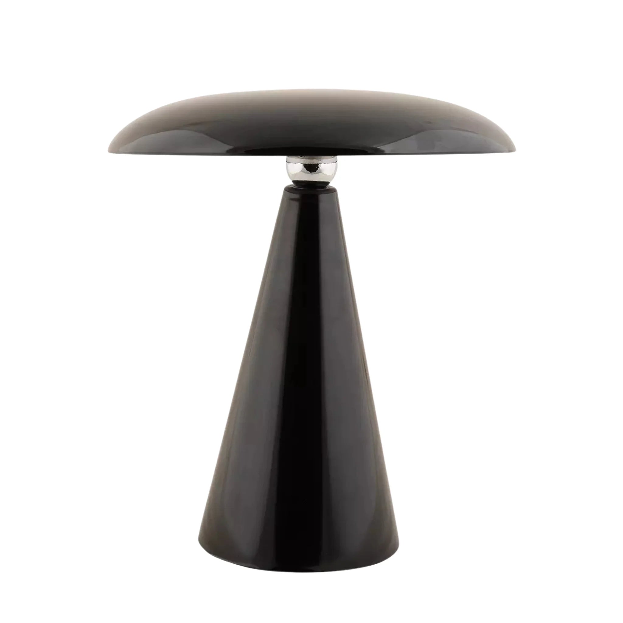 Lampe de chevet LED noire au design champignon, un luminaire moderne pour le marché tunisien