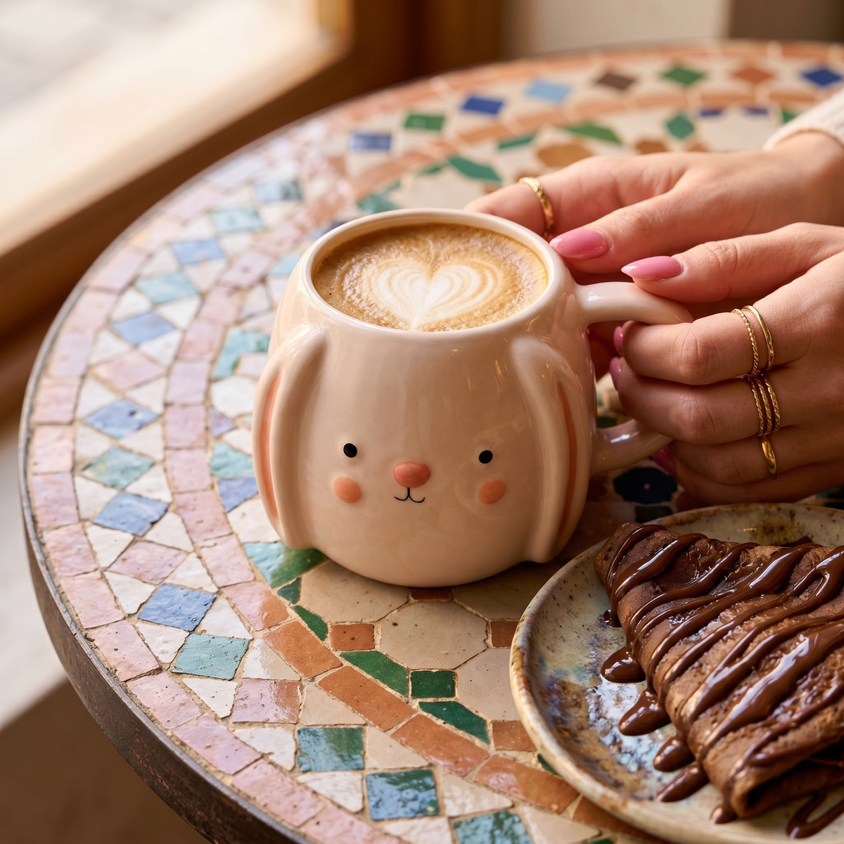 Mug Tunisie Lapin Céramique | Tasse Café Cadeau | Fiolla Home