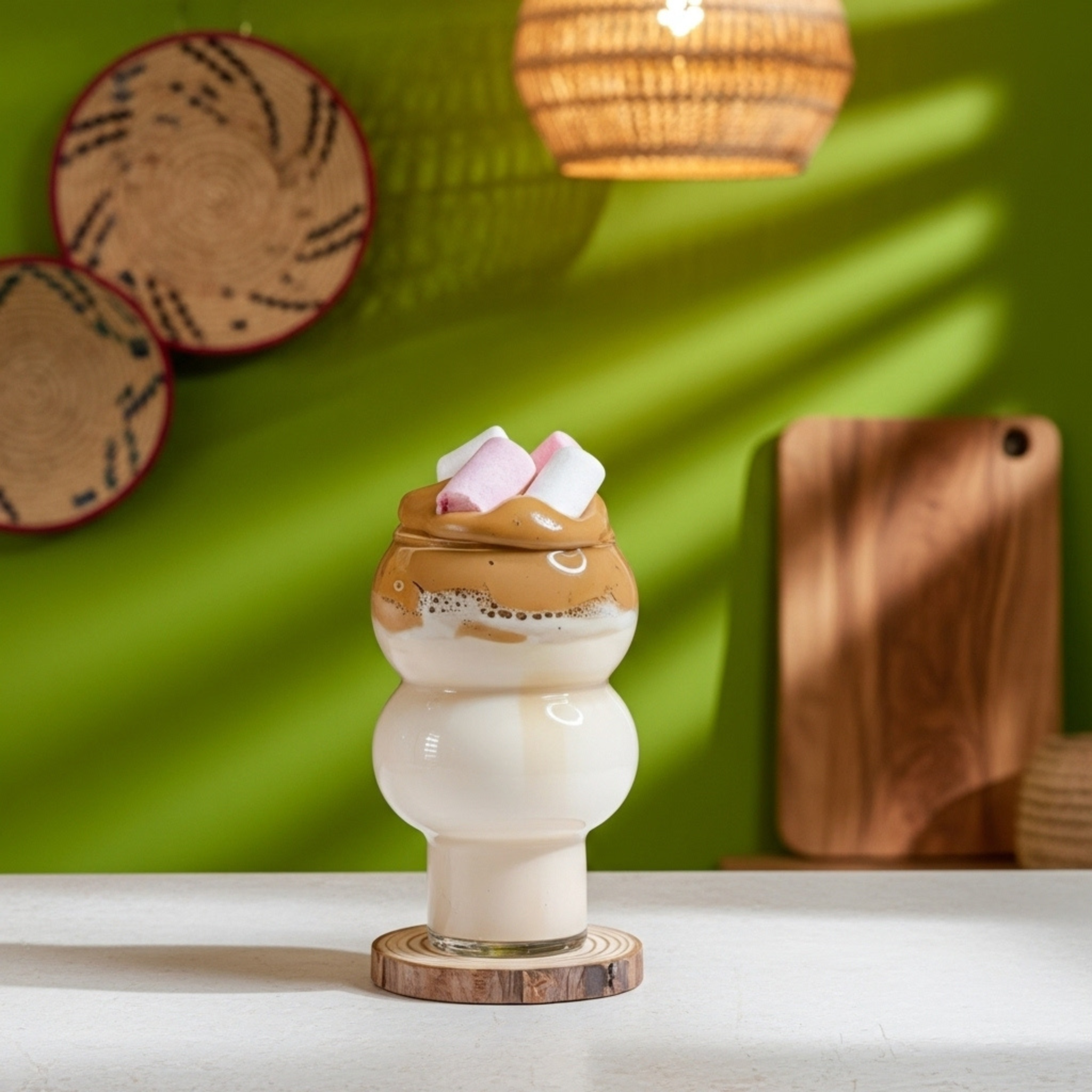 Mug en Verre Triple-Bulle – Café Gourmand Tunisie | Fiolla Home