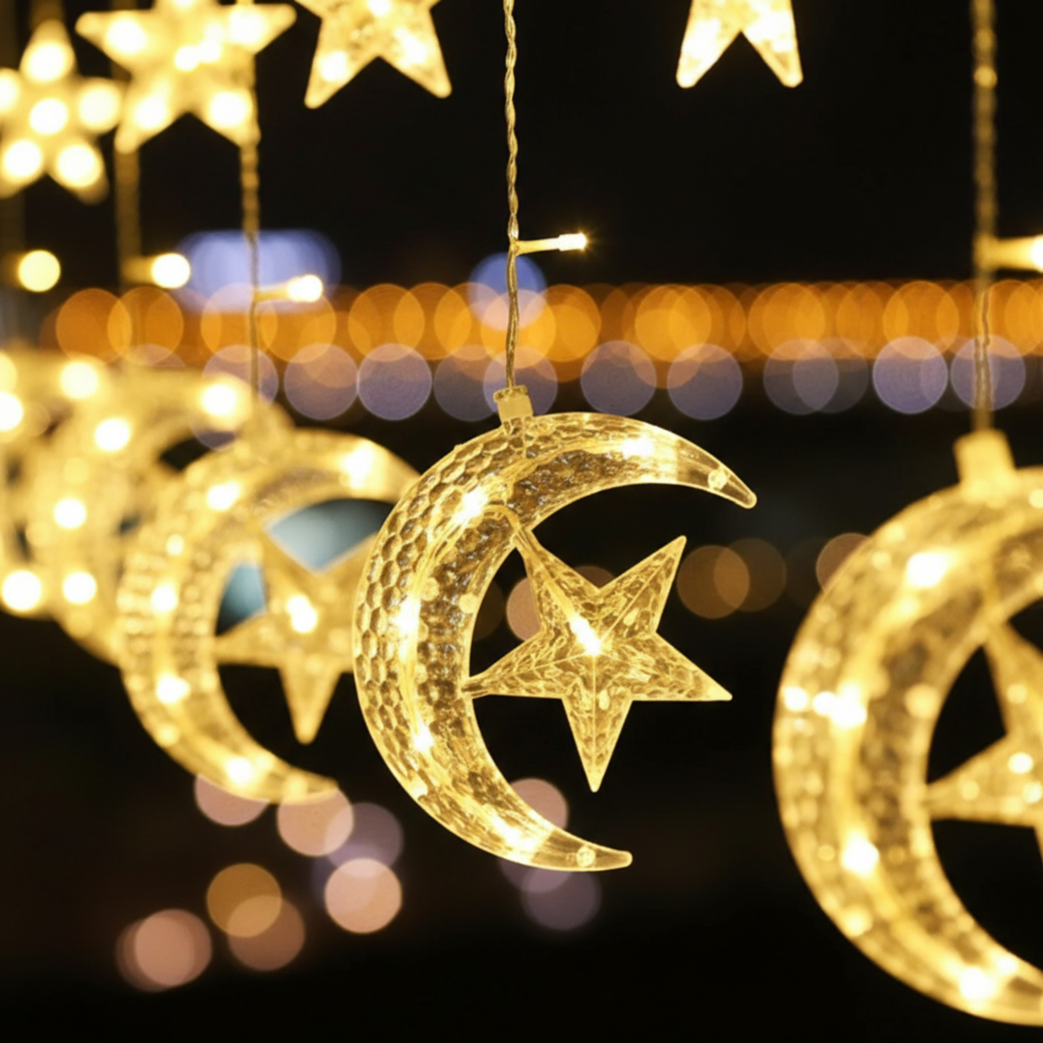 Guirlande LED Tunisie | Étoile et Lune Décorative | Fiolla Home
