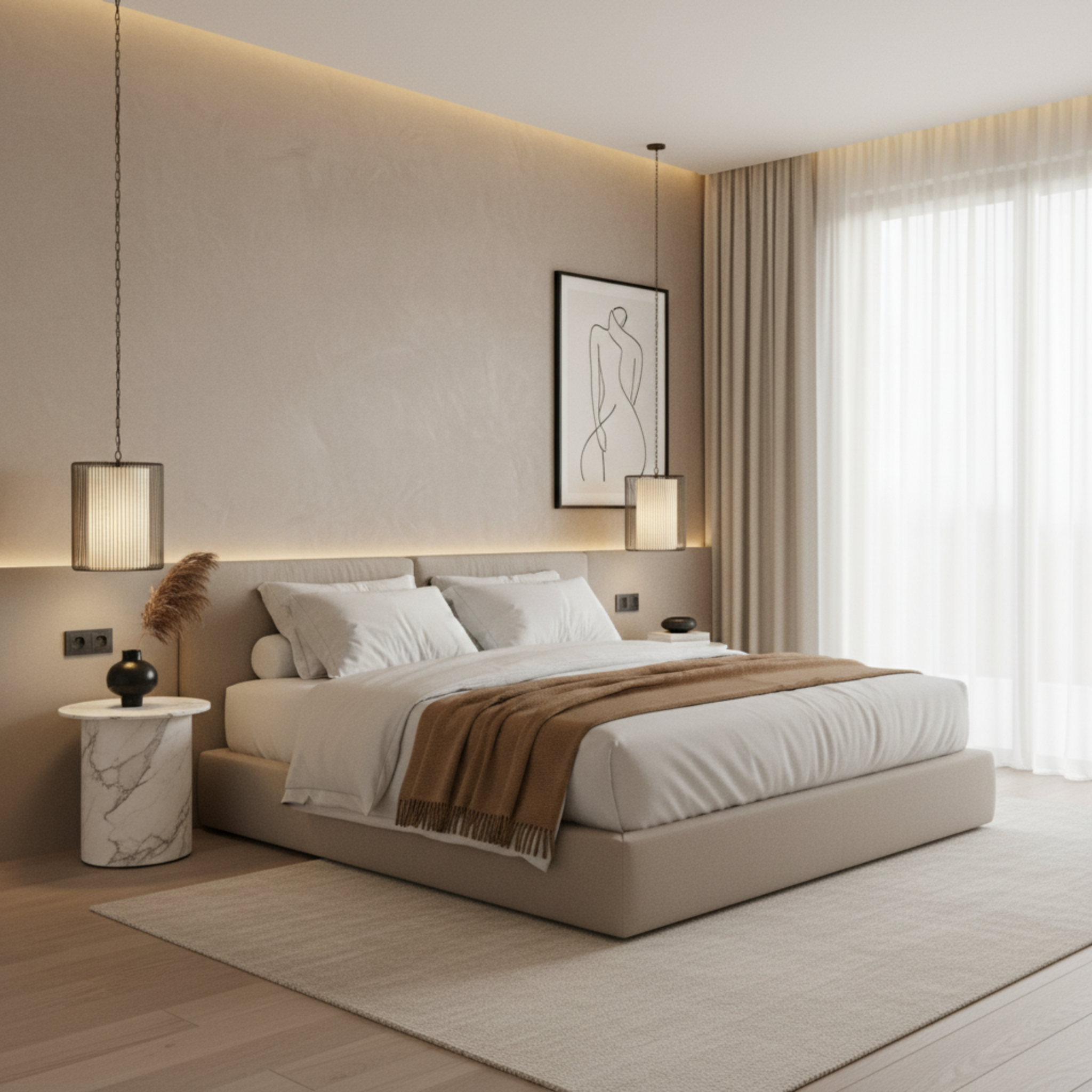 Suspension Cylindrique Côtelée | Design Moderne Minimaliste | Tunisie