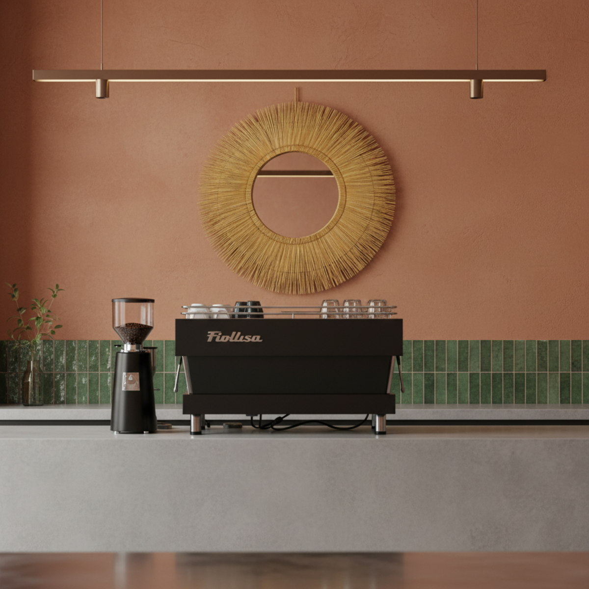 Miroir Soleil Mural en Fibres Naturelles Fait Main | Fiolla Home
