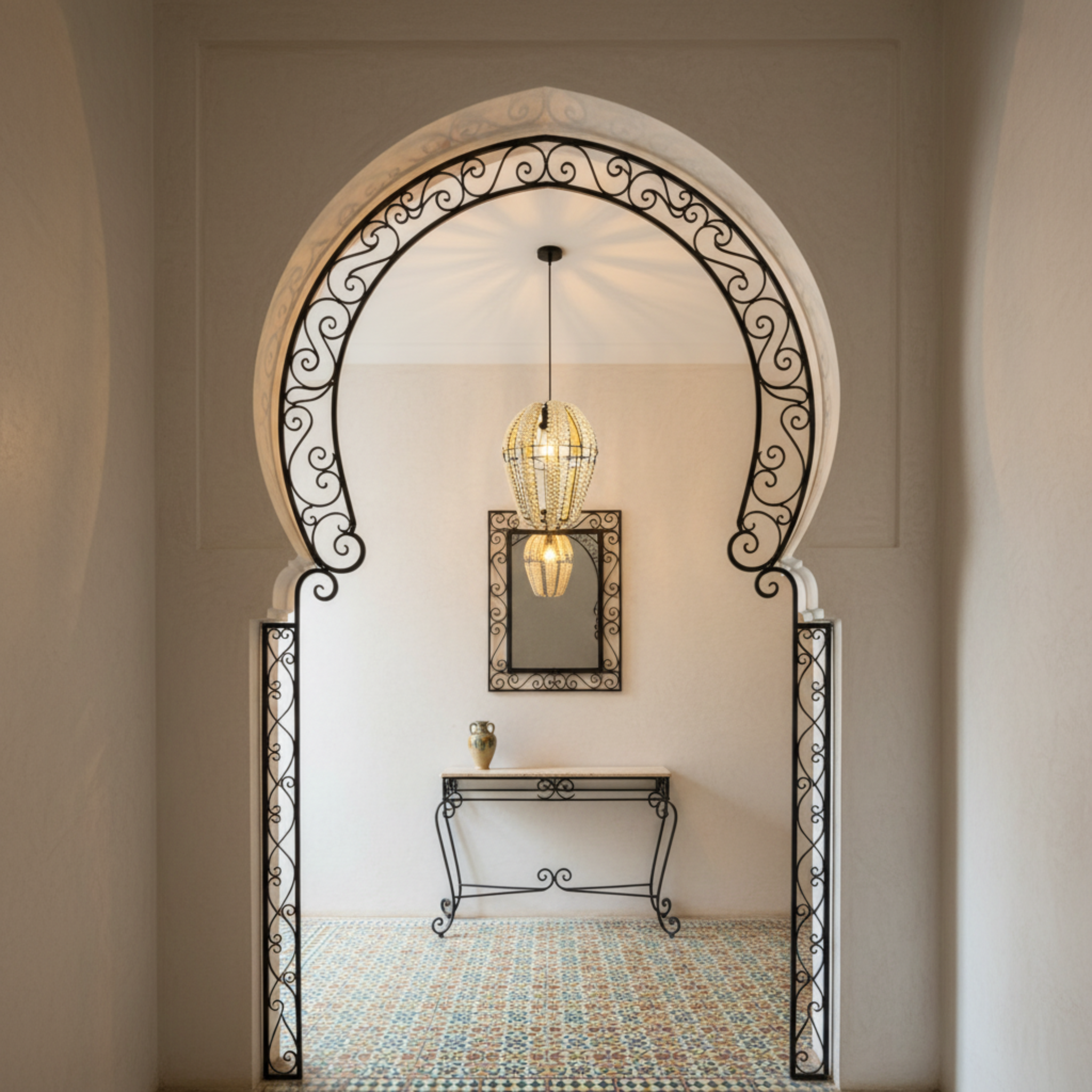 Suspension Corbeille "Vent du Sud" | Fibres Végétales & Métal | Tunisie