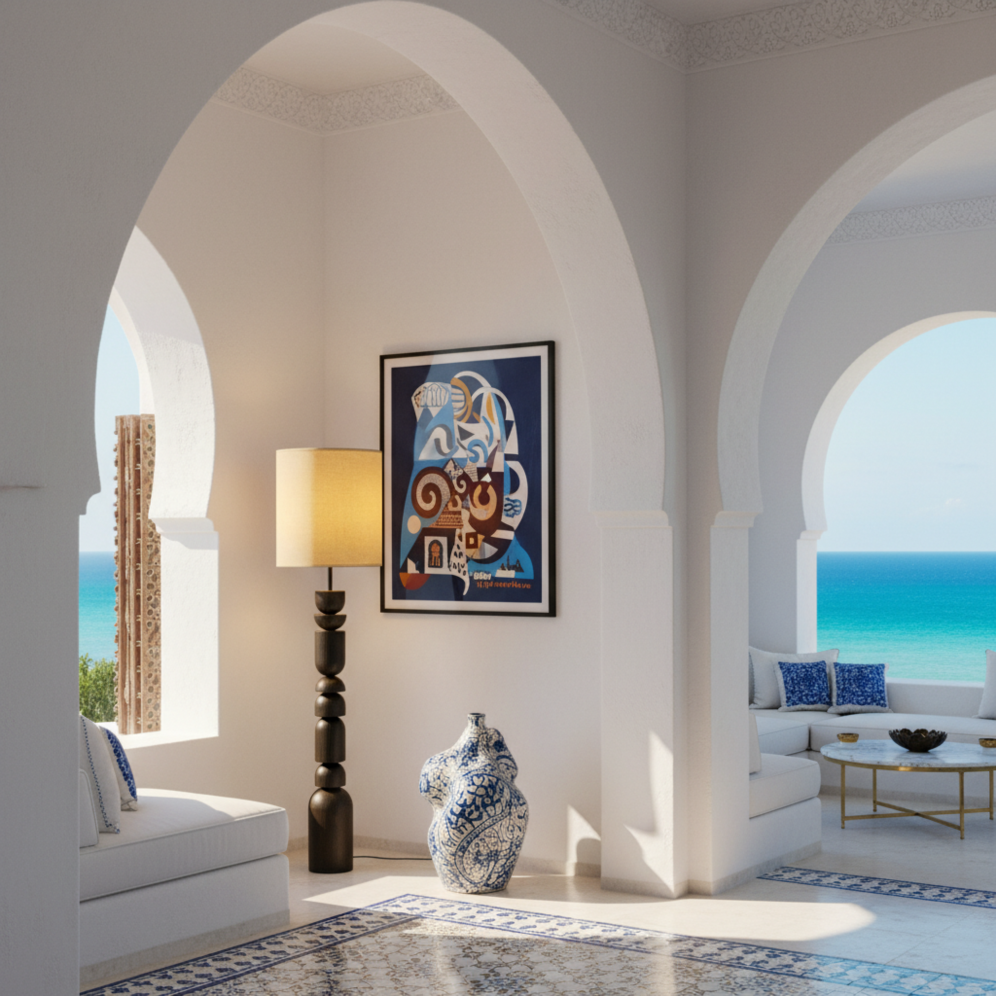 Lampadaire Sculptural Fait Main – Pièce Unique de Luxe Tunisie