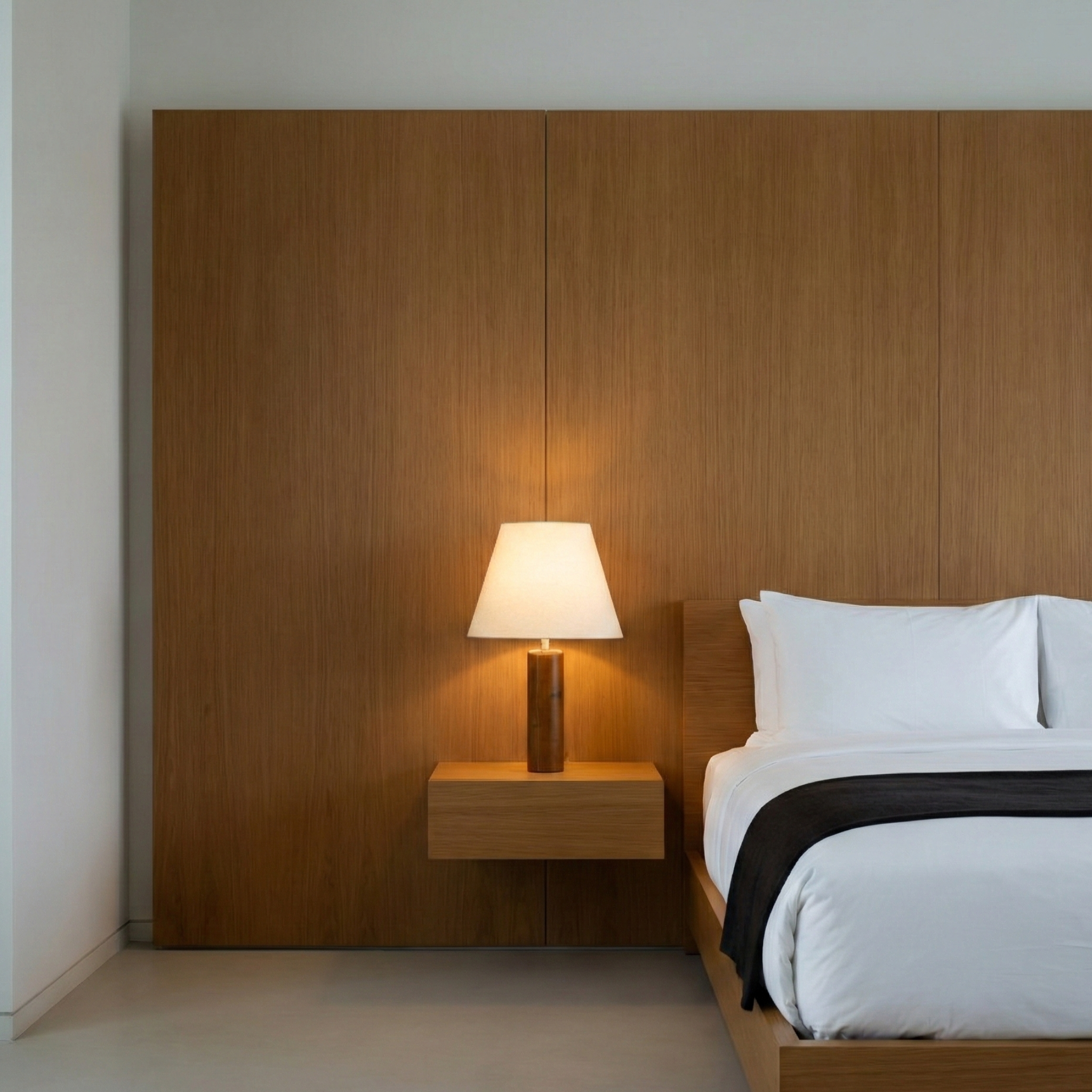 Lampe à Poser Artisanale en Bois Noble – Design Naturel & Épuré Tunisie