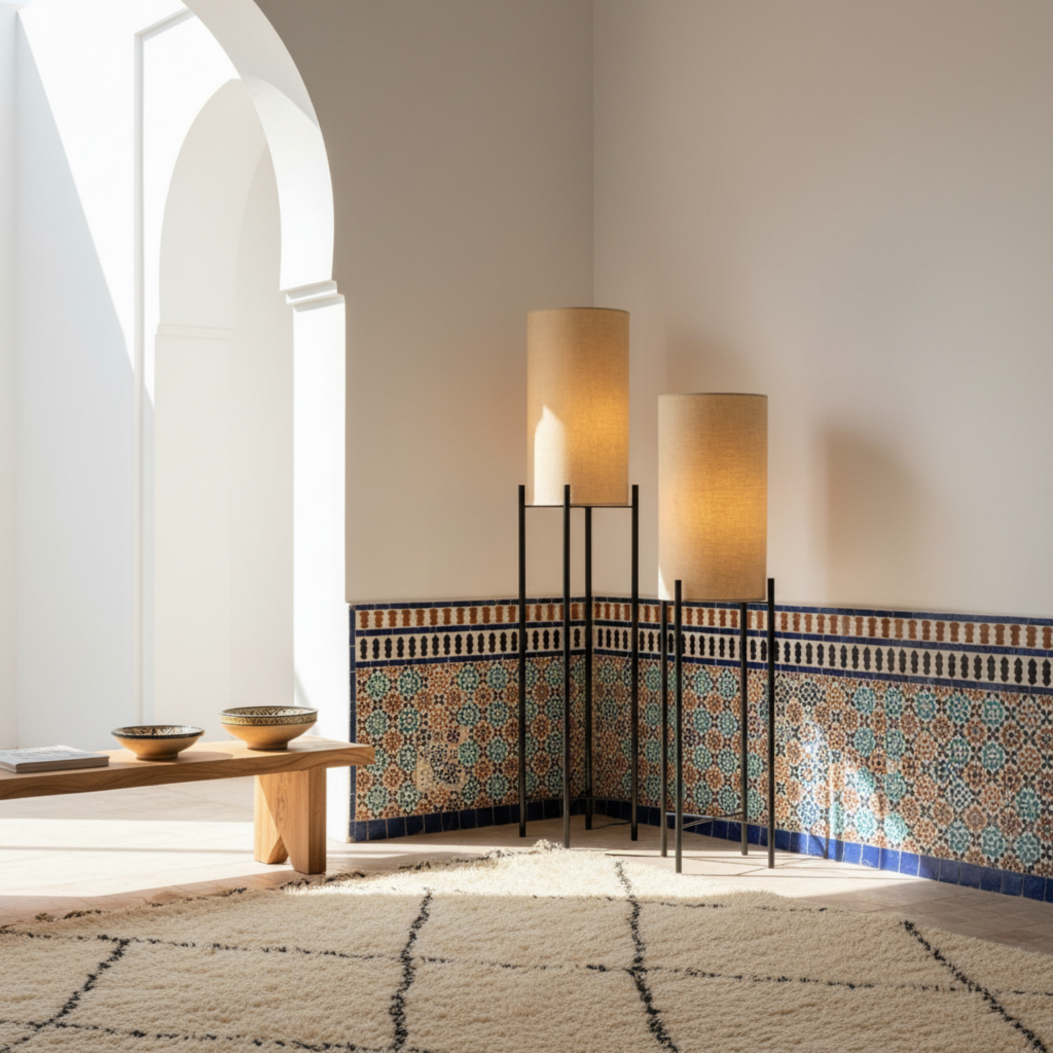 Pack Duo Lampadaires Design Minimalistes – Éclairage Salon Tunisie