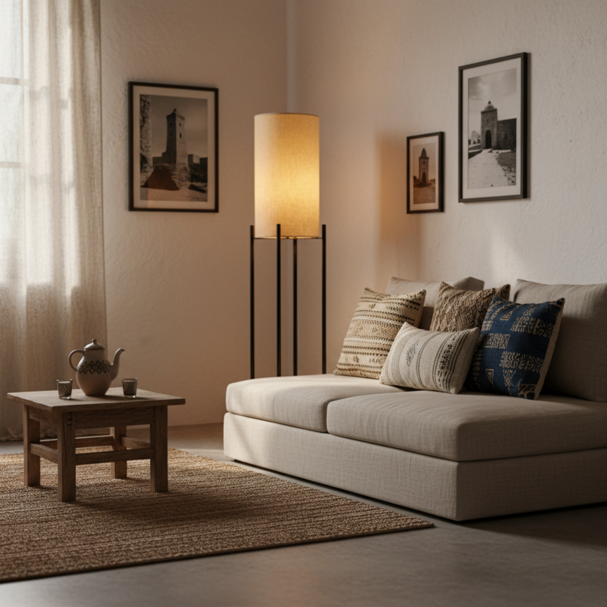 Lampadaire Design Moderne sur Pied – Éclairage Salon Tunisie