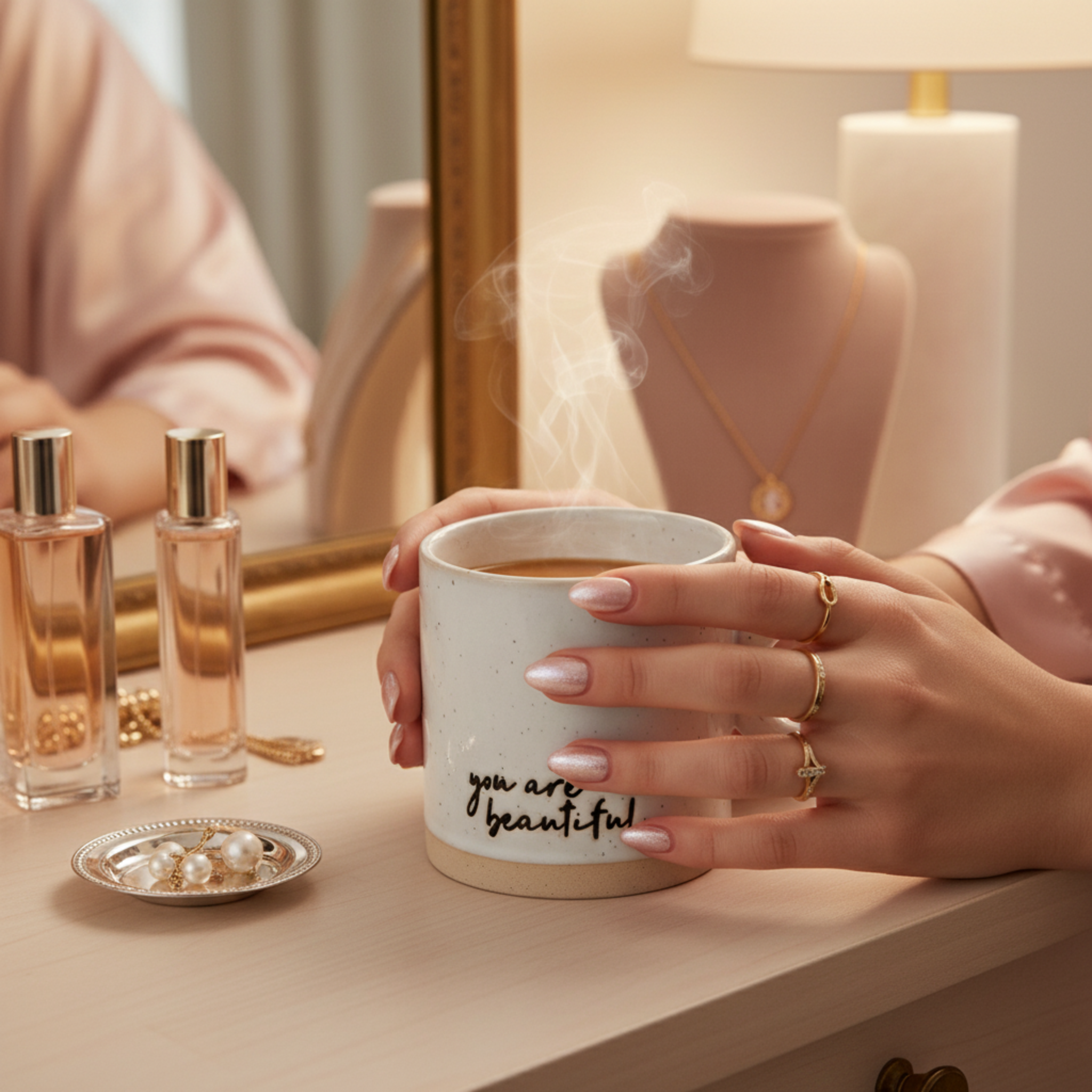 Mug Céramique "You Are Beautiful" – Tasse Design & Tendance