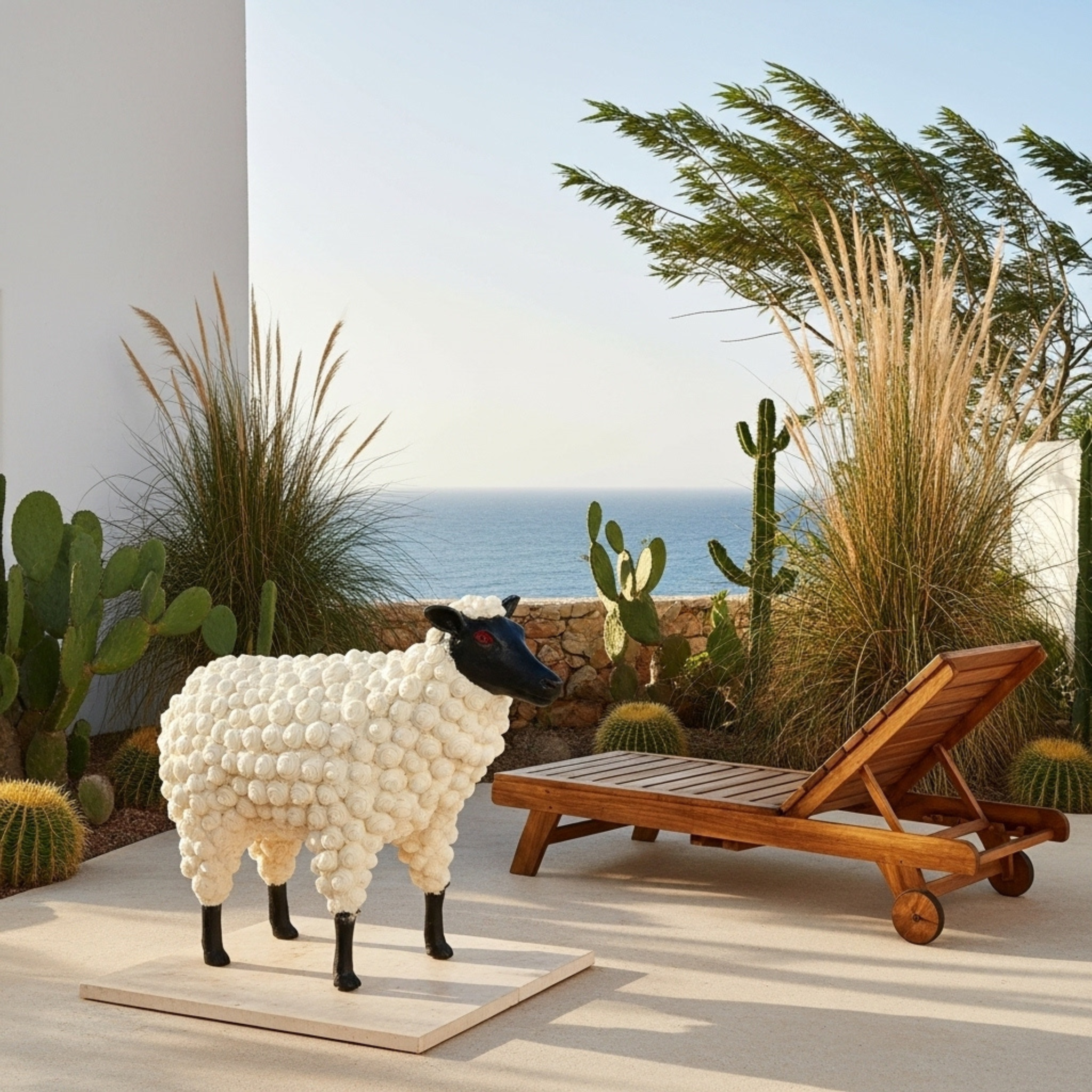 Mouton en Céramique 100% Fait Main – Pièce d’Art XL