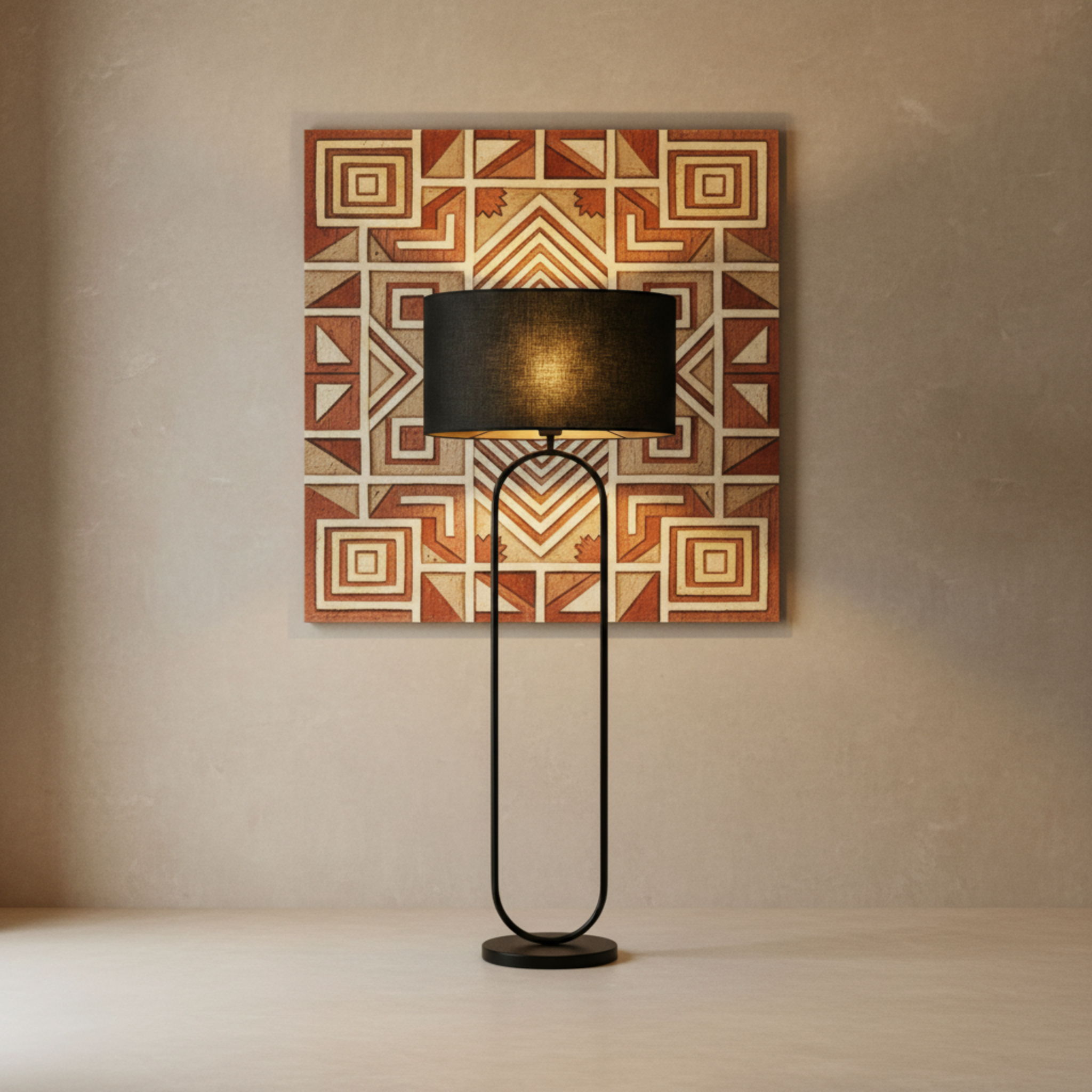 Lampadaire sur Pied INFINITY Métal Noir Design | Fiolla Home Tunisie