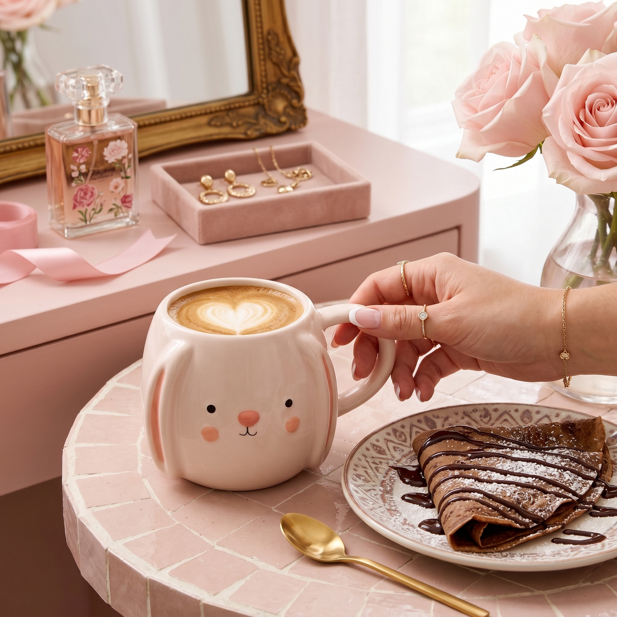 Mug Tunisie Lapin Céramique | Tasse Café Cadeau | Fiolla Home