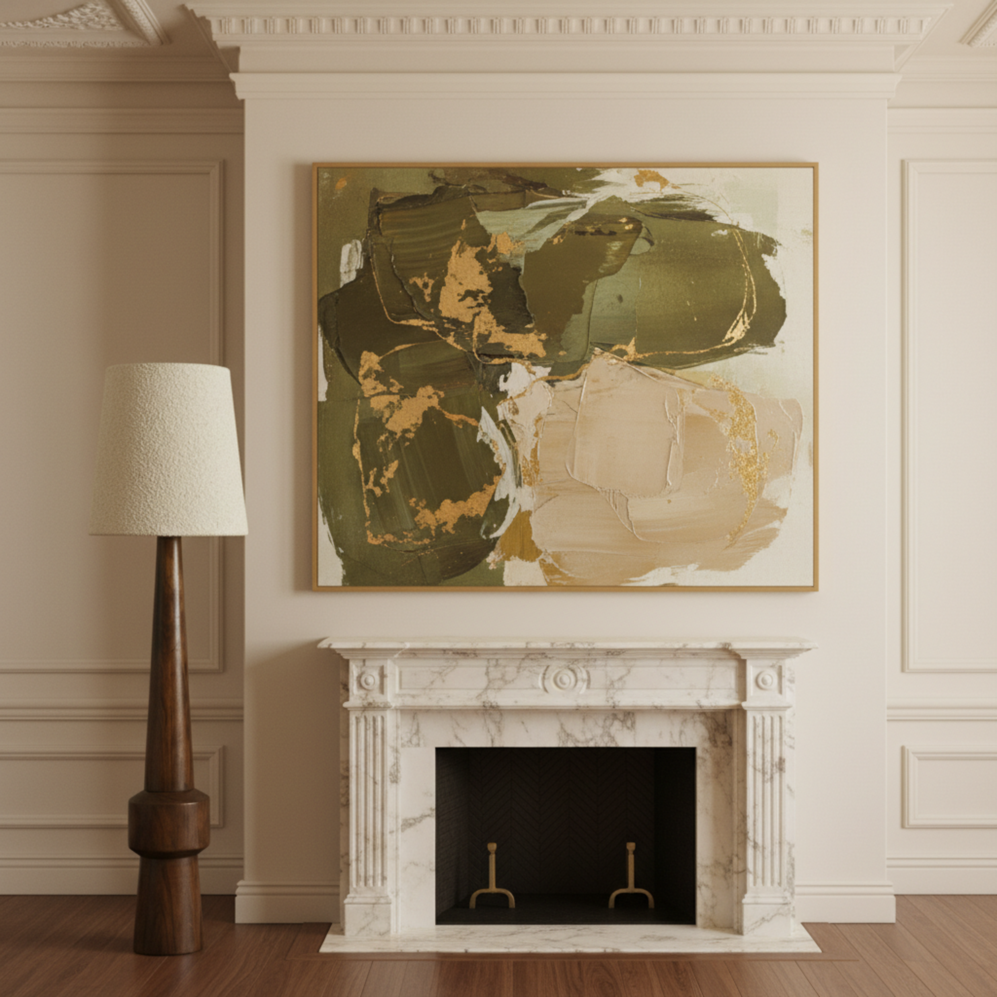 Lampadaire ATLAS Bois Rouge et Abat-Jour Bouclette | Tunisie