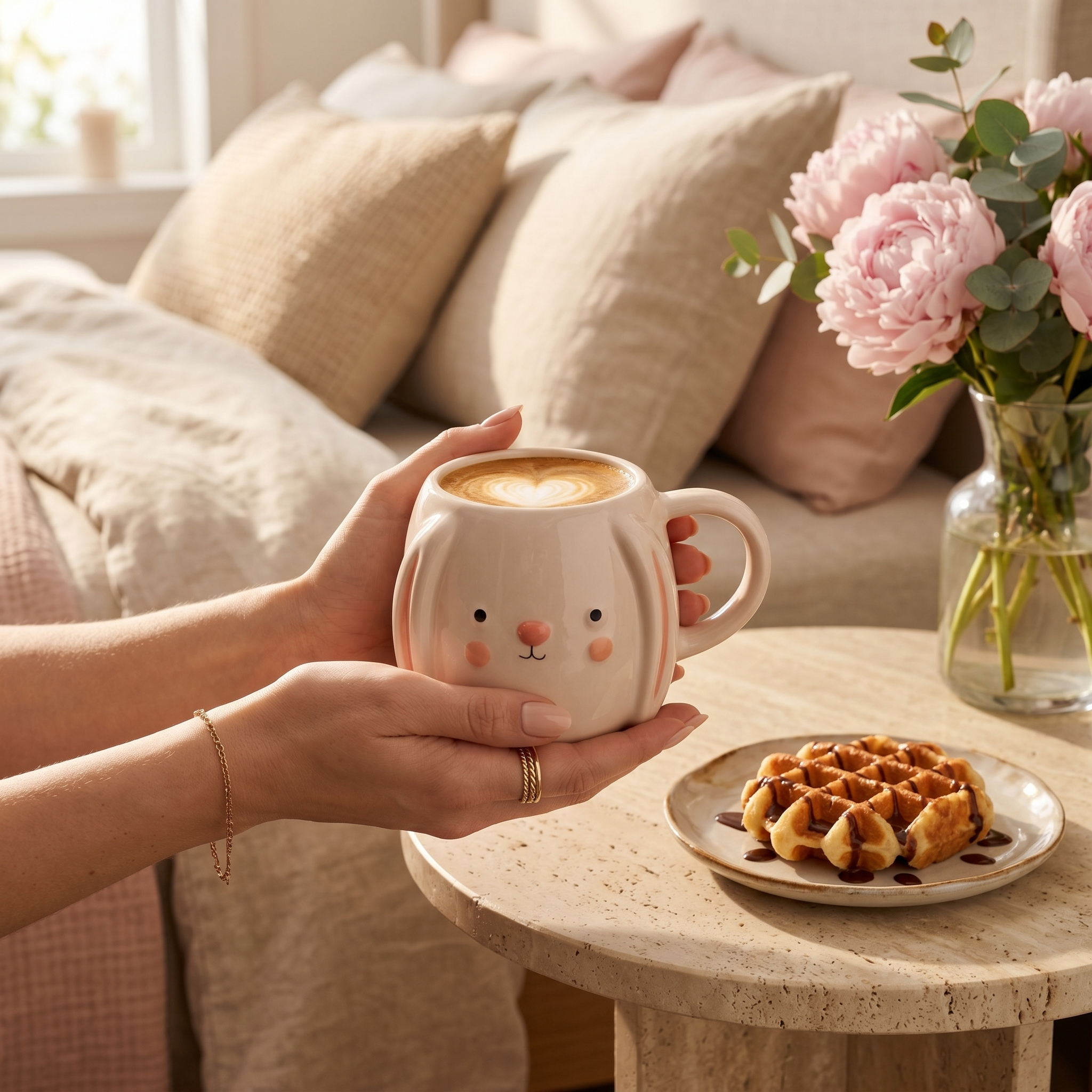 Mug Tunisie Lapin Céramique | Tasse Café Cadeau | Fiolla Home
