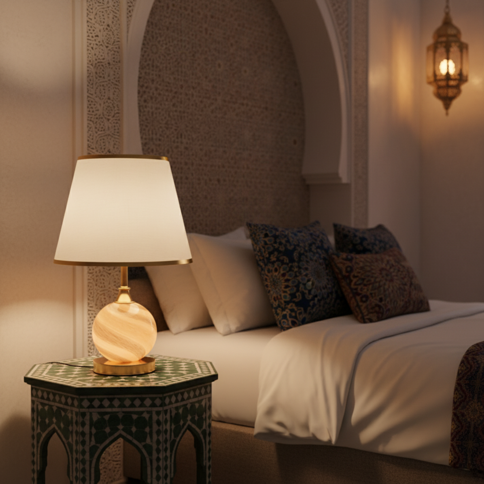 Lampe de Table "Noor" – Veilleuse Ambiance Méditerranéenne