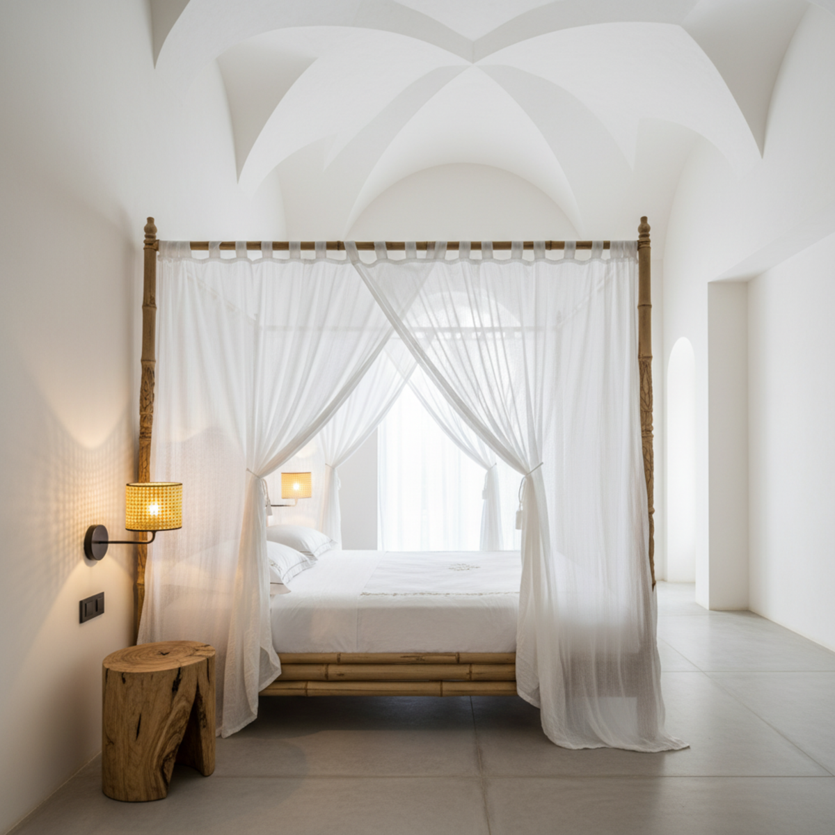 Applique Murale Cannage & Métal Noir Design Bohème | Fiolla Home