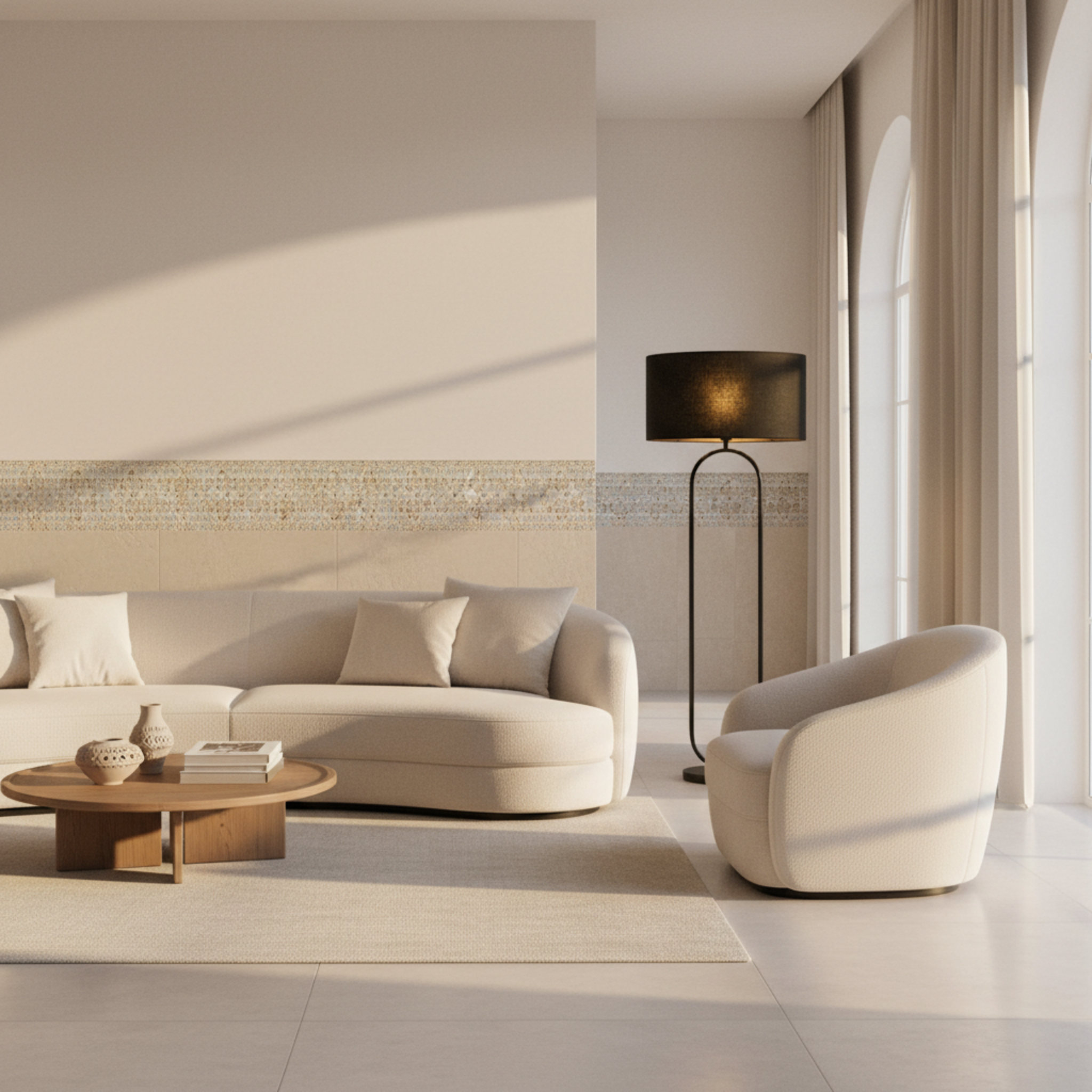 Lampadaire sur Pied INFINITY Métal Noir Design | Fiolla Home Tunisie