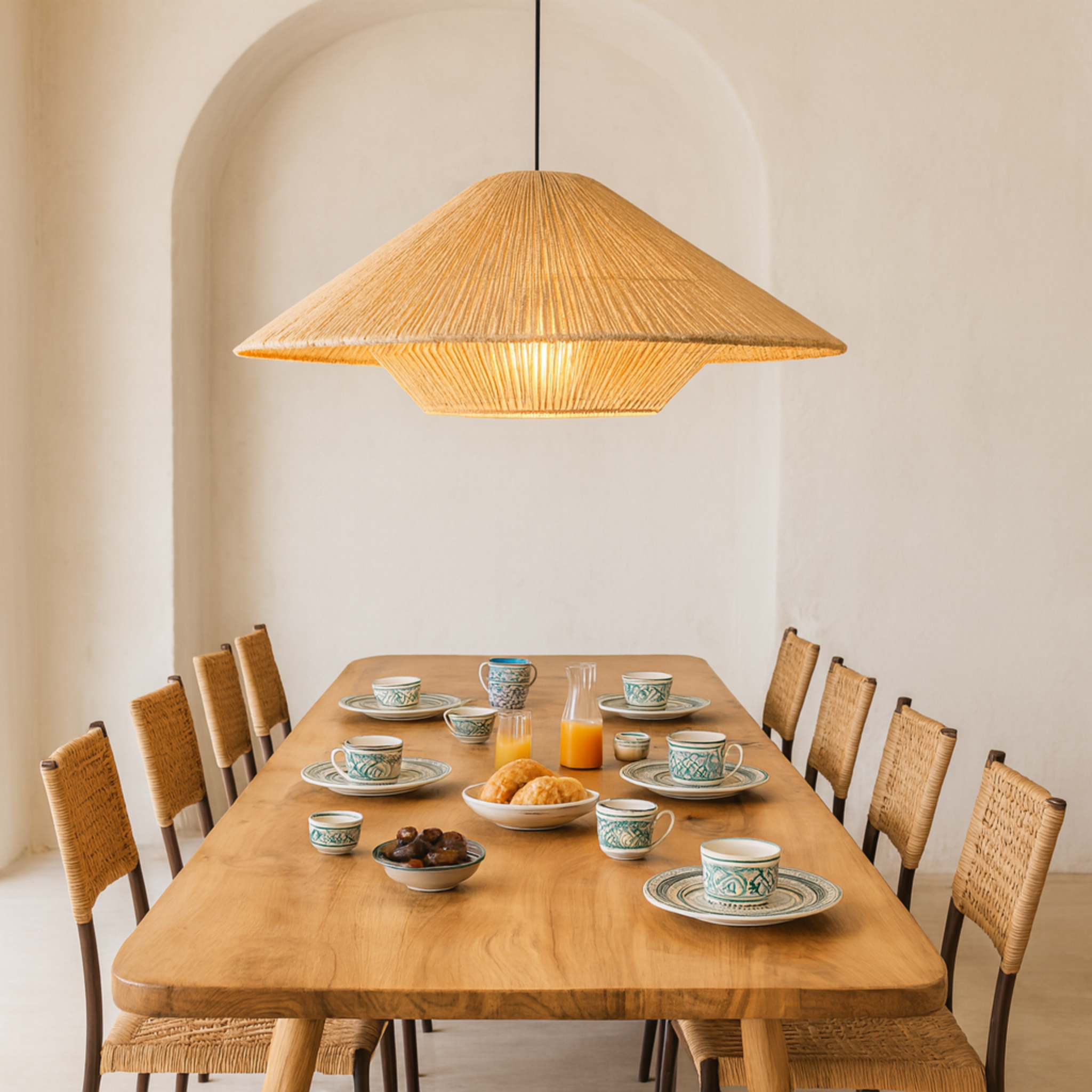 Suspension Design en Jute Tressé | Style Bohème | Tunisie