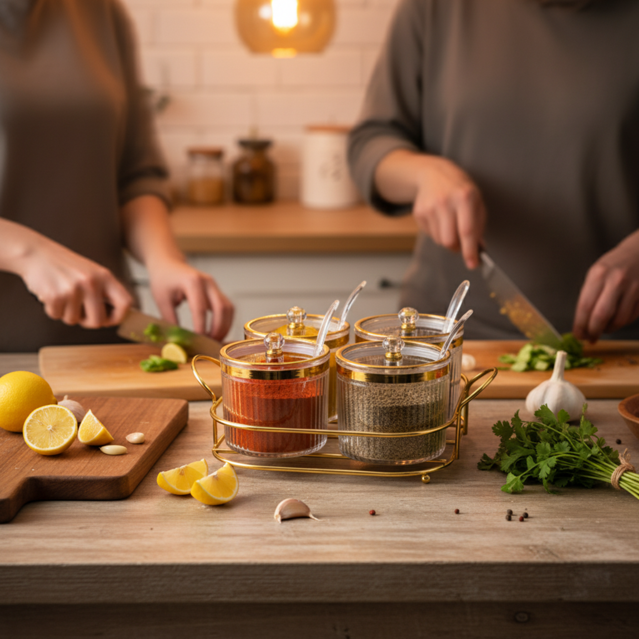 Porte-Épices ou Porte-Fruits Secs avec Support - Organisation Pratique et Élégante | Fiolla Home