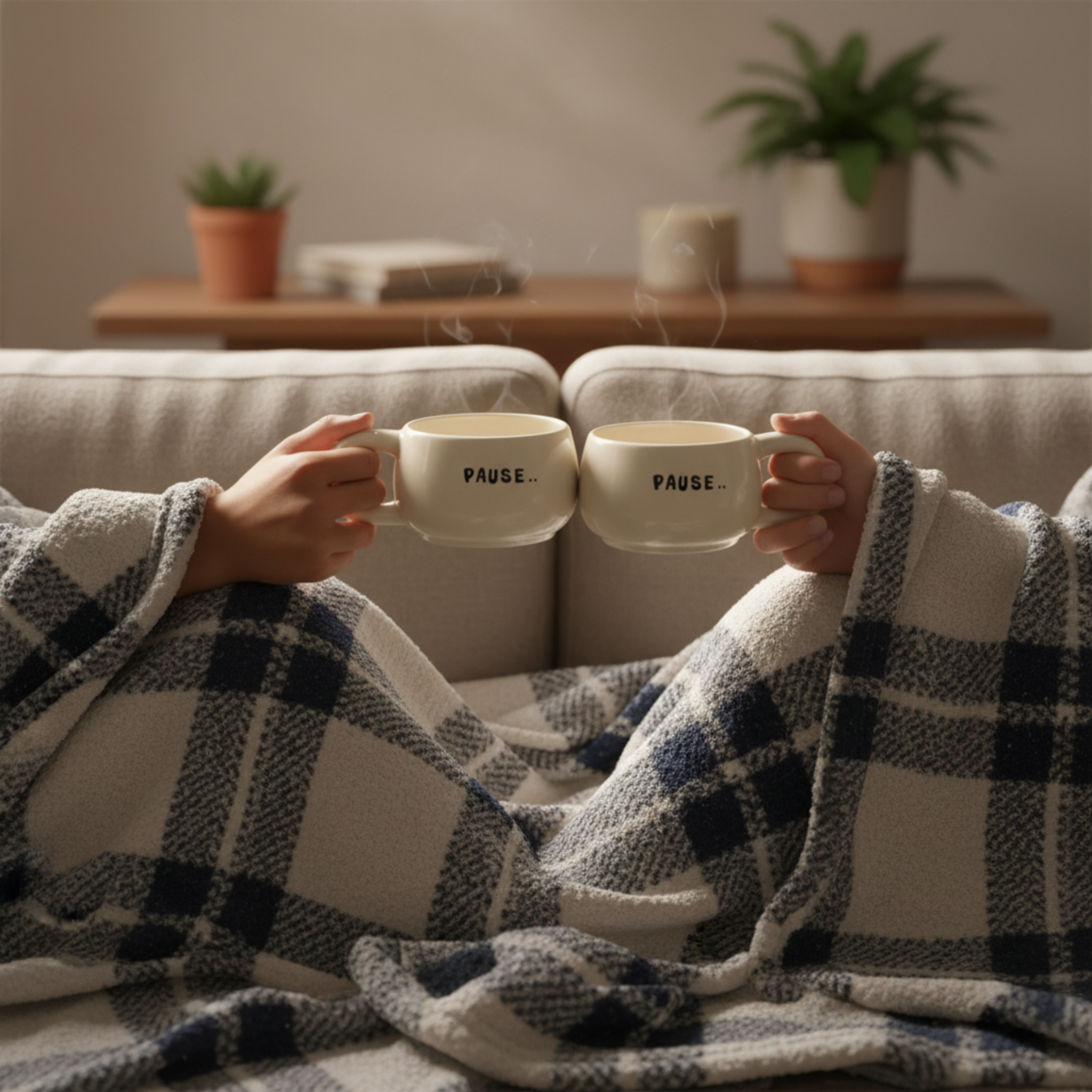 Mug "Pause" en Céramique — Tasse à Café Design & Cozy Tunisie