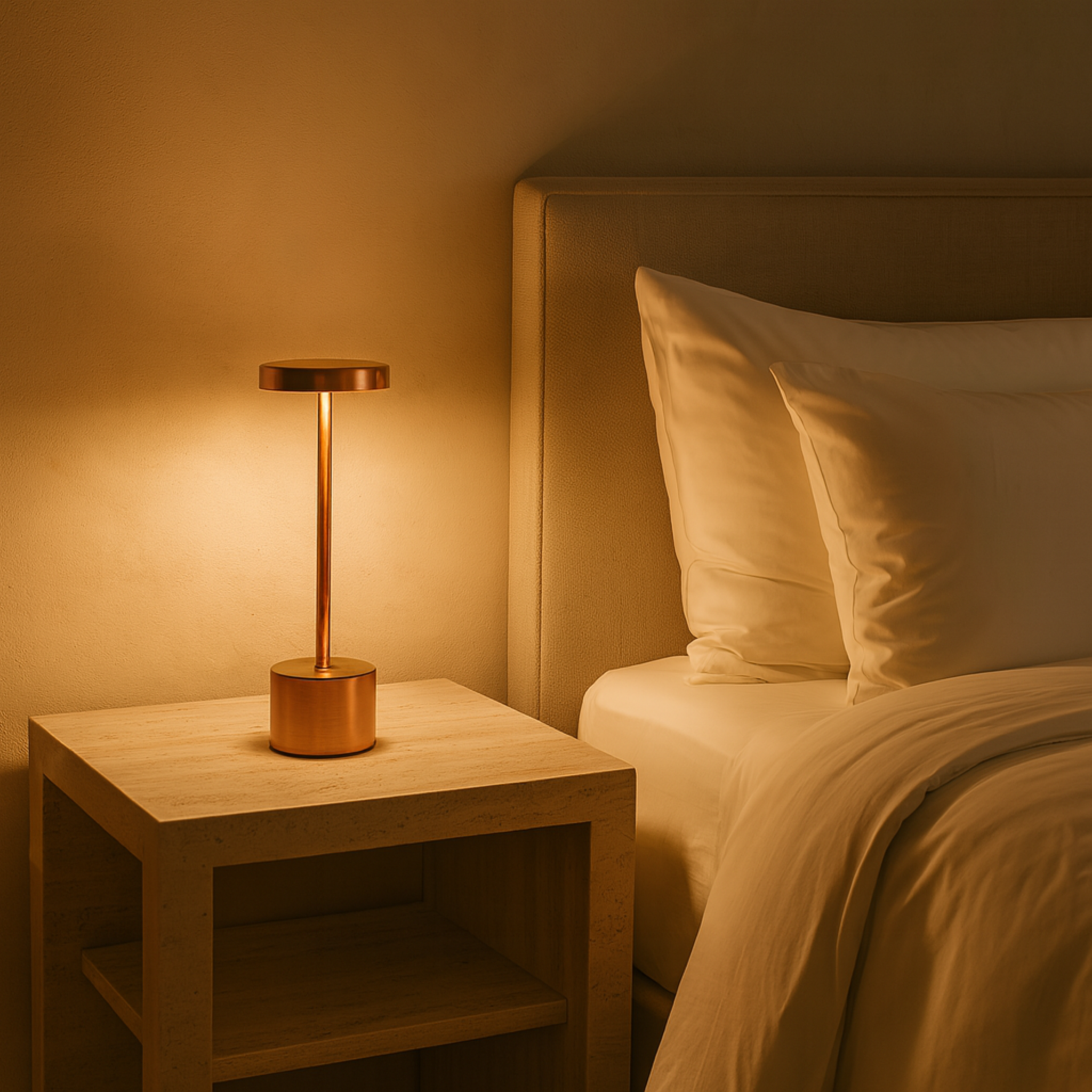 Lampe LED de Bureau Cuivrée – Design Minimaliste Haut de Gamme