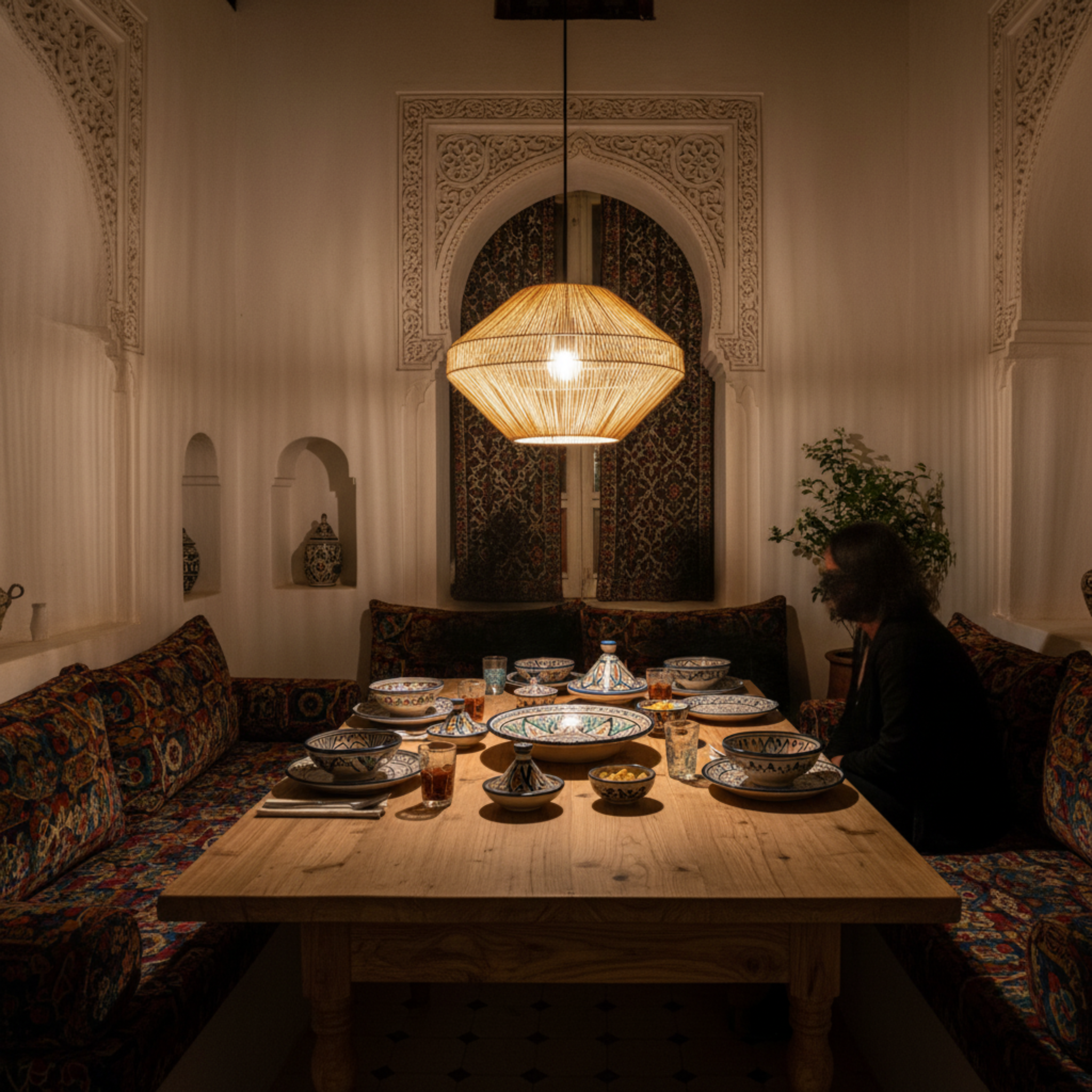 Suspension Jute Géométrique Fait Main - Tunisie