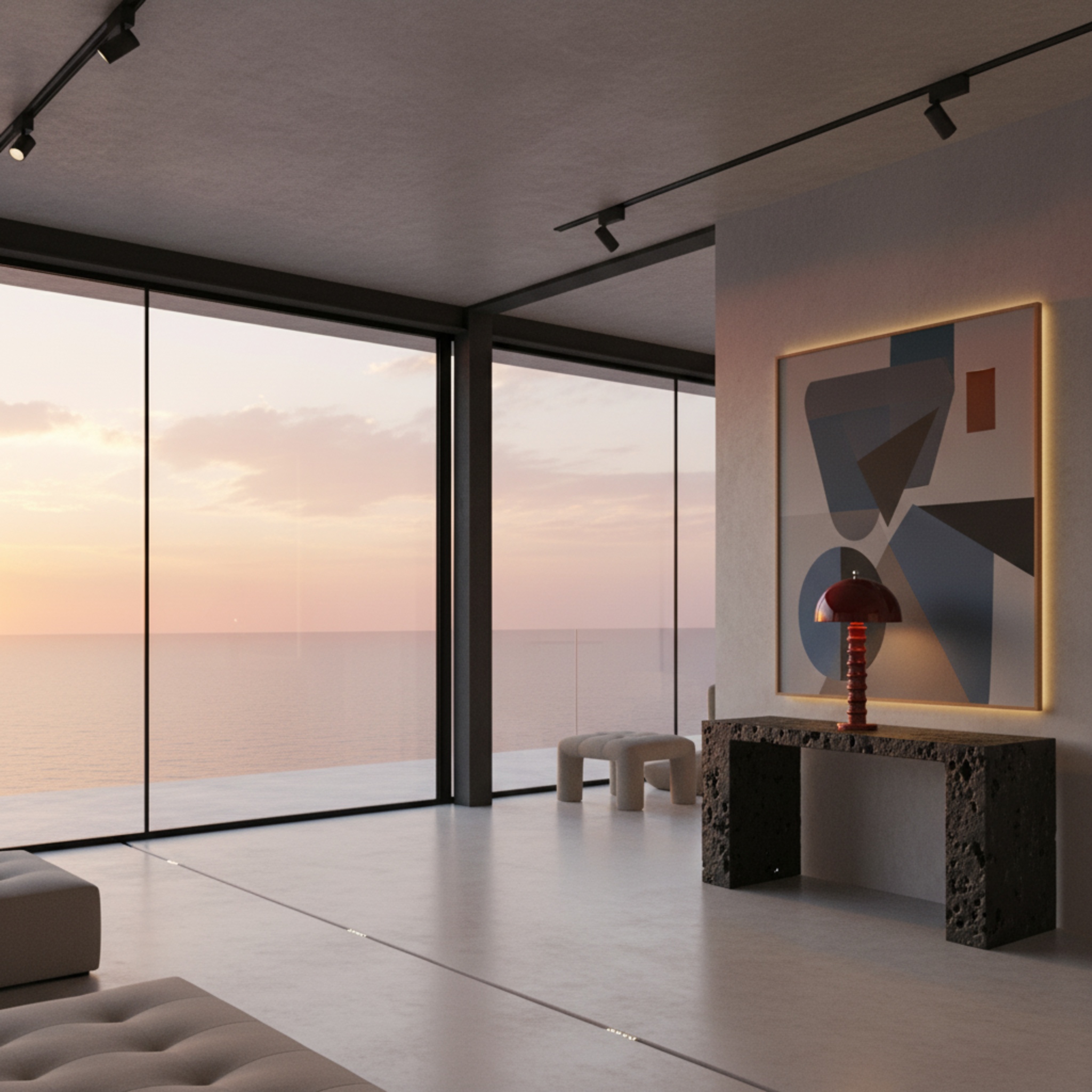 Lampe de Table "Mushroom" Rouge Laqué | Pièce Artisanale Fait Main - Haute Qualité