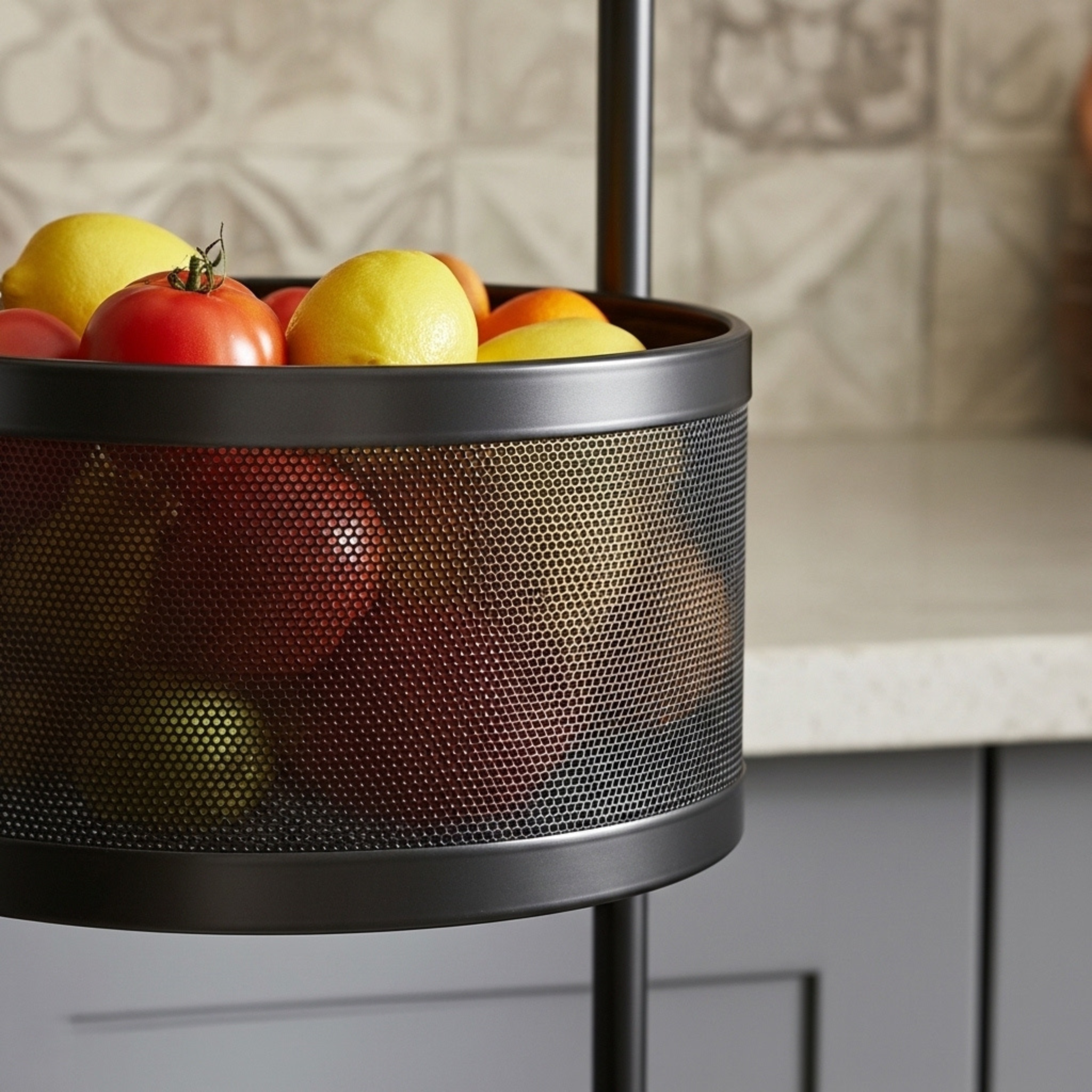 Panier Rotatif 4 Étages – Rangement Légumes & Fruits Tunisie