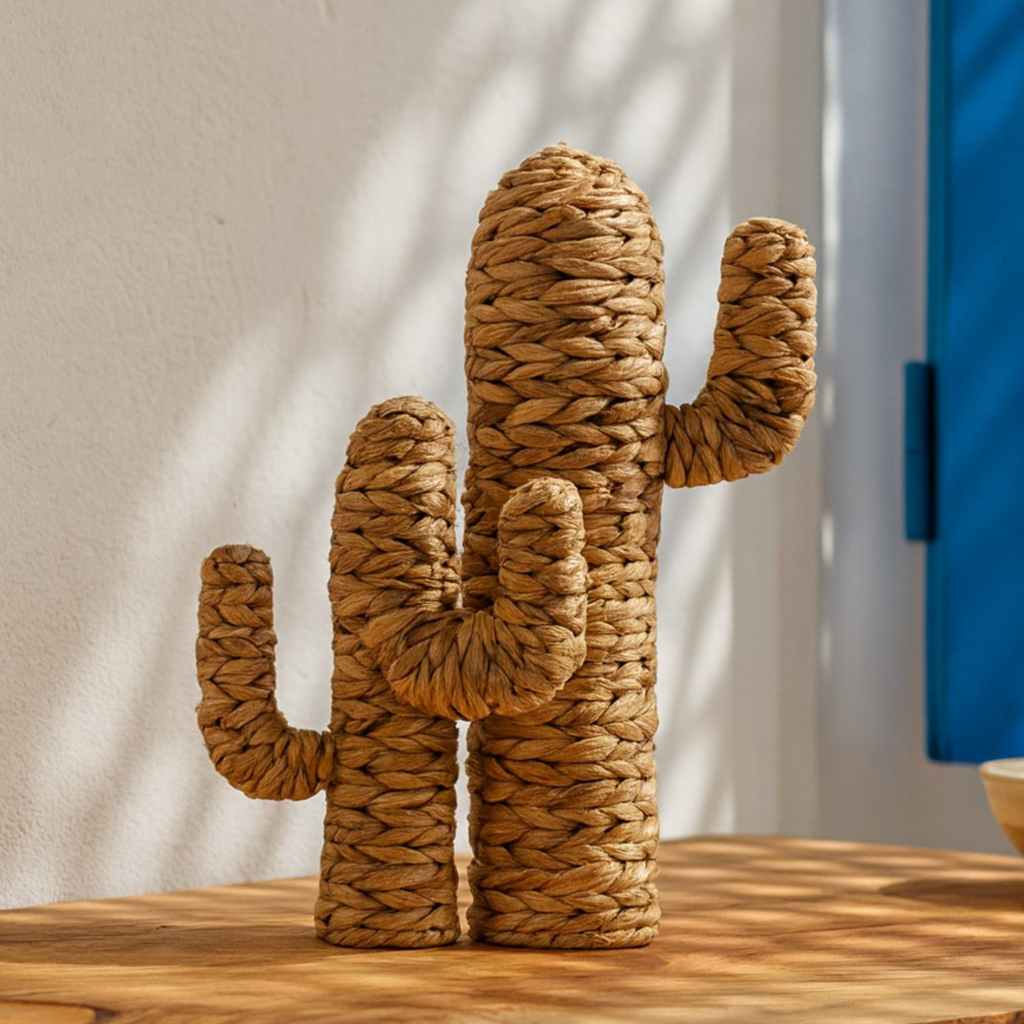 Duo Cactus déco naturel | En fibres tressées | Fiolla Home