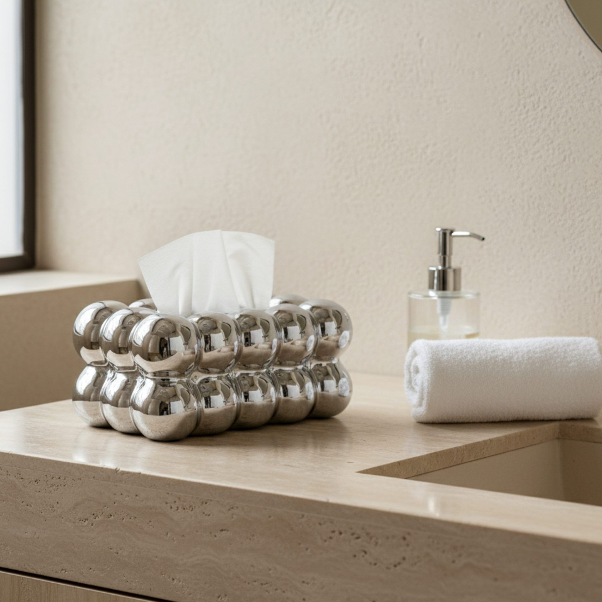 Porte-papiers | Argenté poli moderne | Fiolla Home