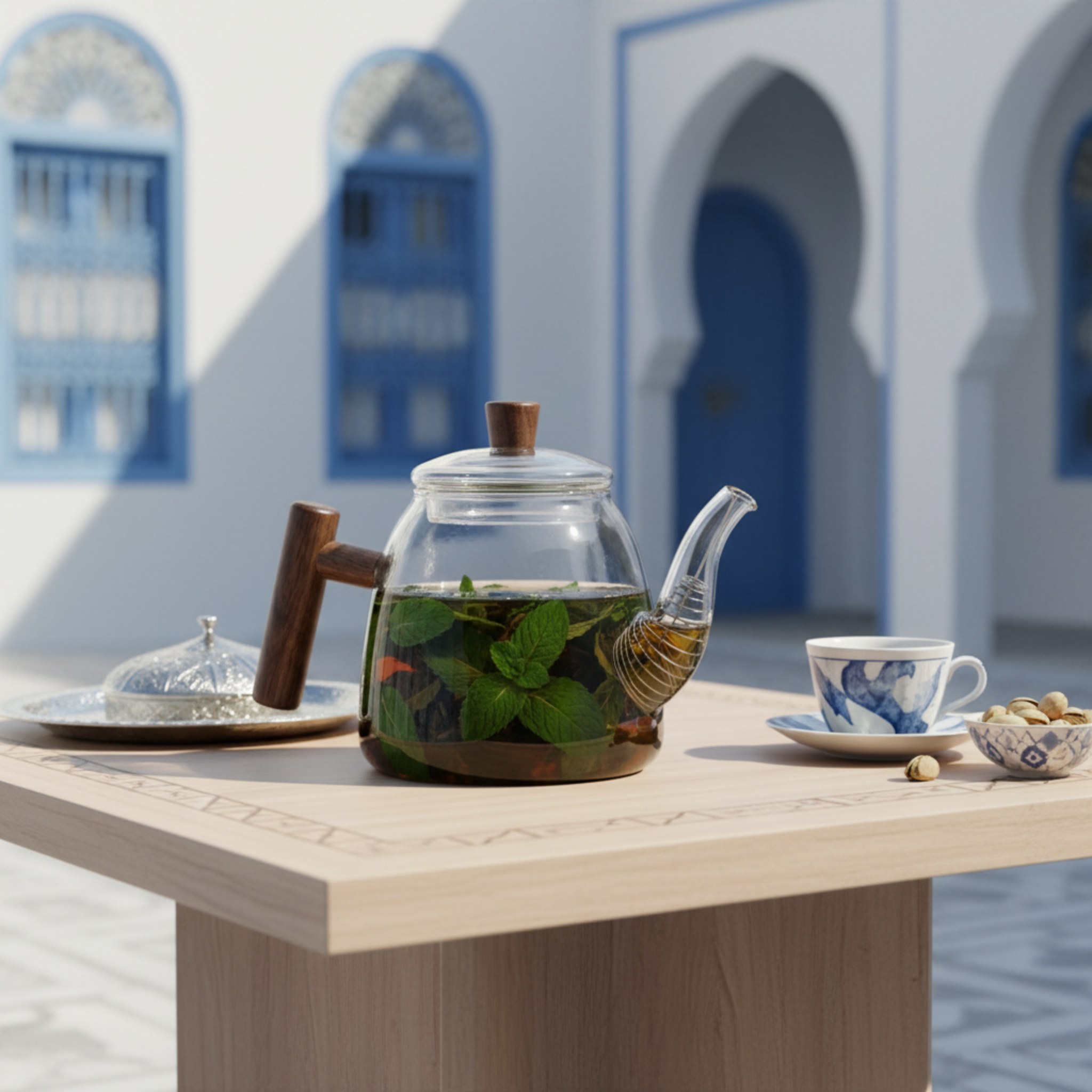 Théière Design en Verre & Bois – Élégance pour vos Infusions